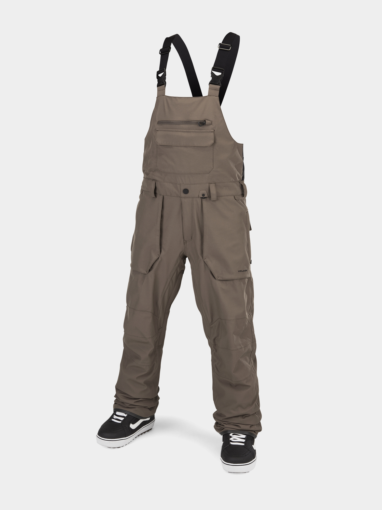 Męskie Spodnie snowboardowe Volcom Roan Bib Overall (dark teak)