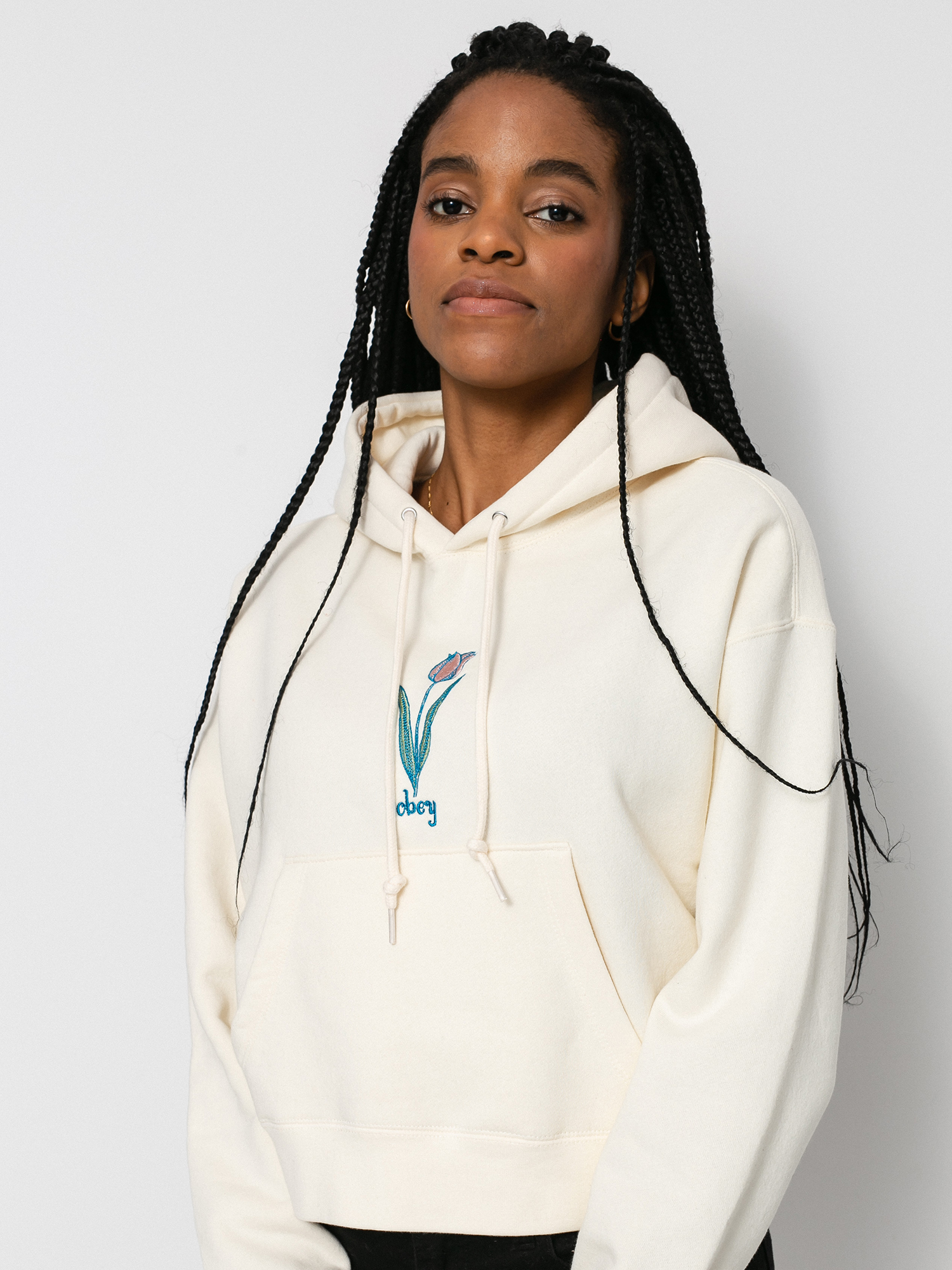 Bluza z kapturem OBEY Tulip HD Wmn (unbleached)