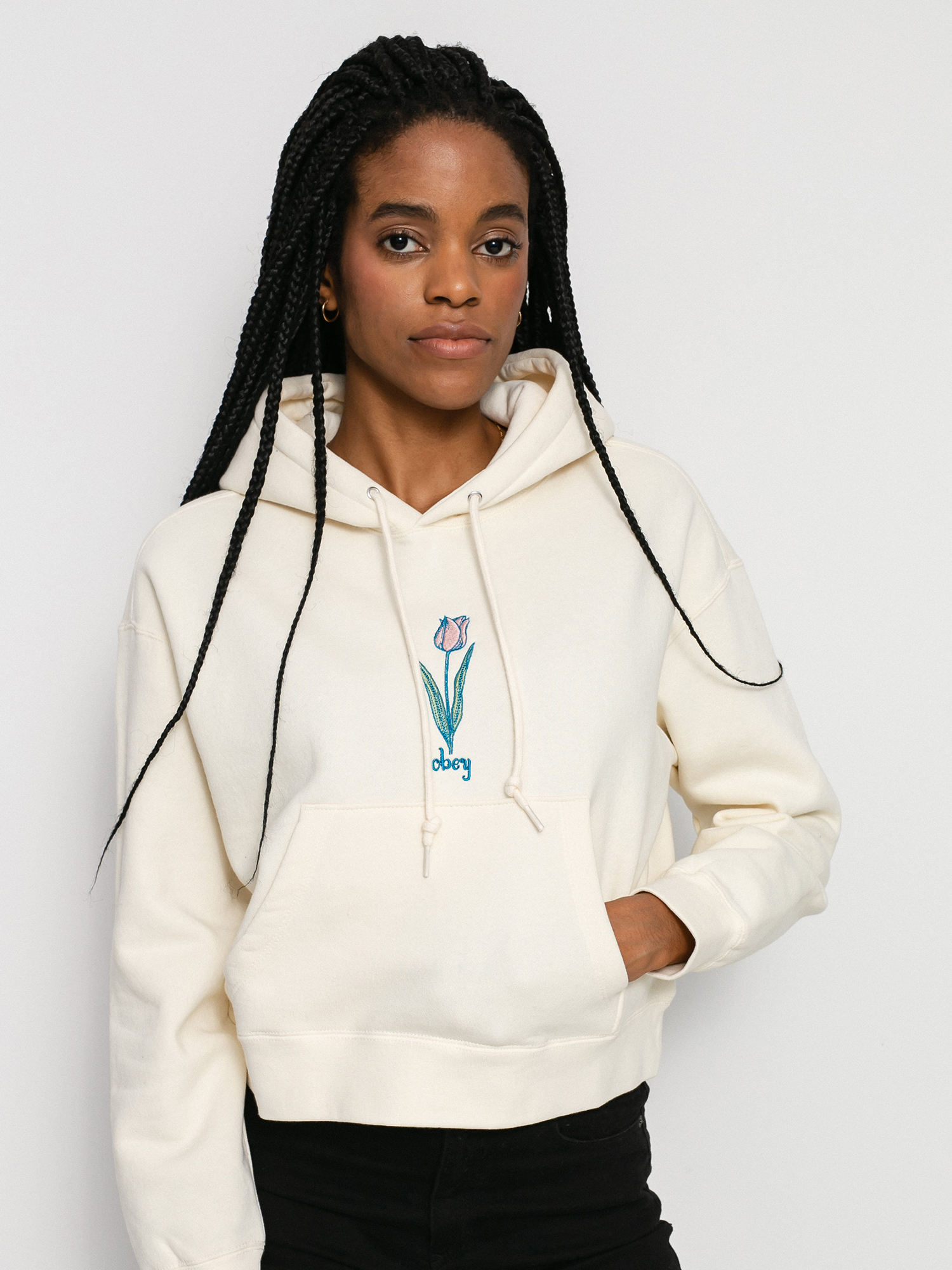 Bluza z kapturem OBEY Tulip HD Wmn (unbleached)