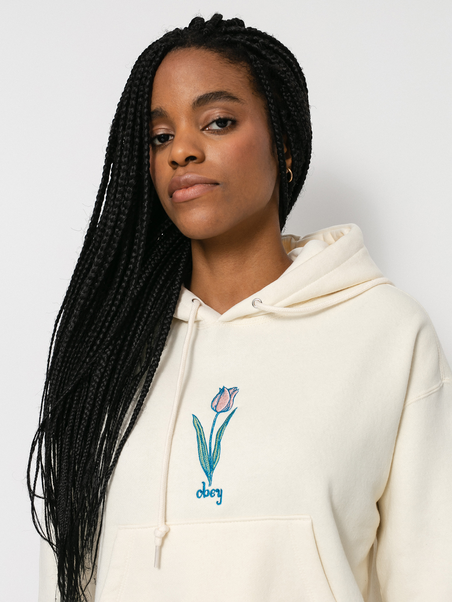 Bluza z kapturem OBEY Tulip HD Wmn (unbleached)