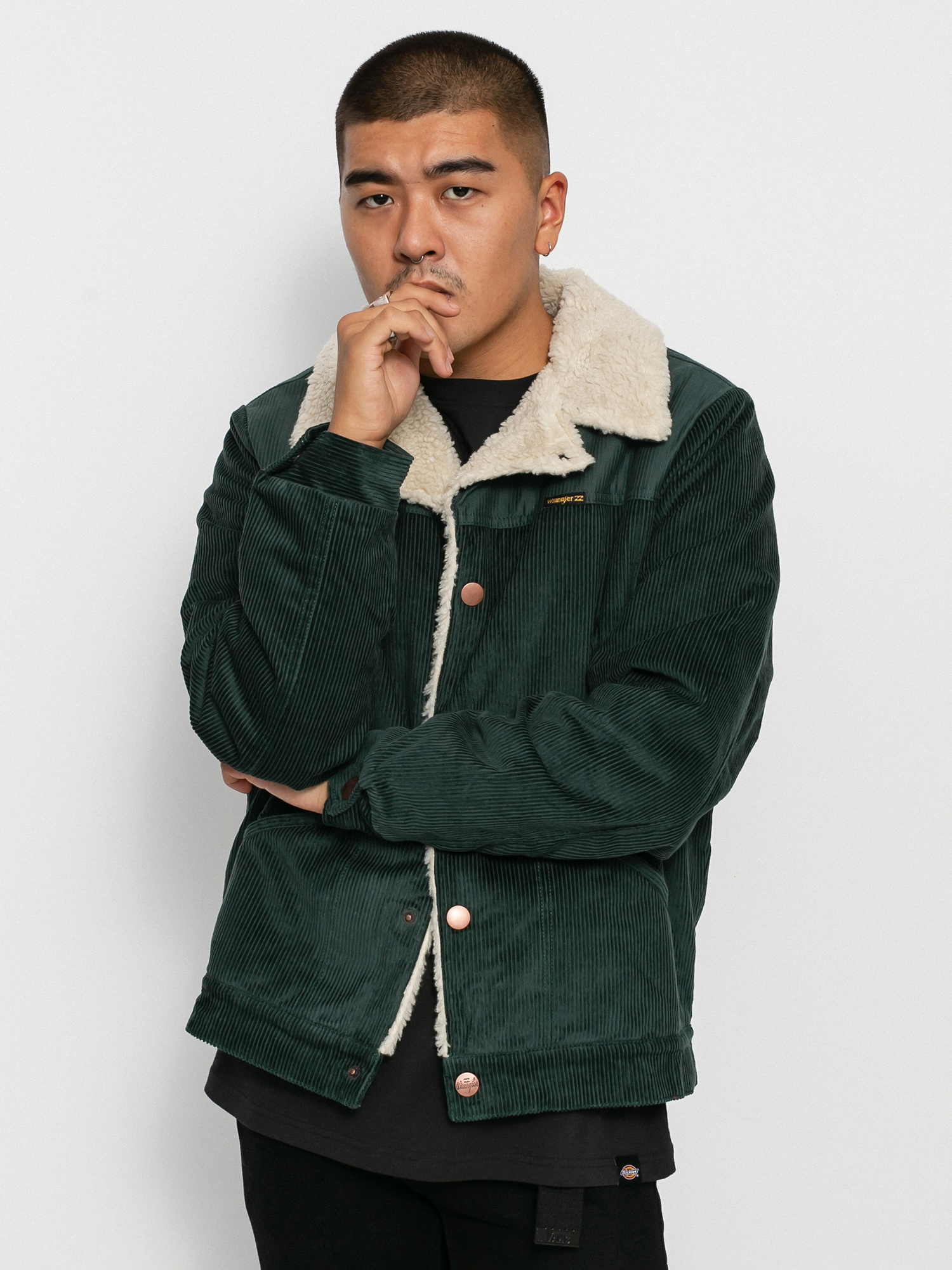 Kurtka Billabong X Wrangler Range Cord Sherpa (bottle green)