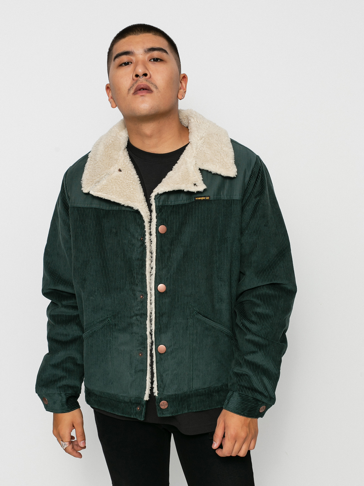 Kurtka Billabong X Wrangler Range Cord Sherpa (bottle green)