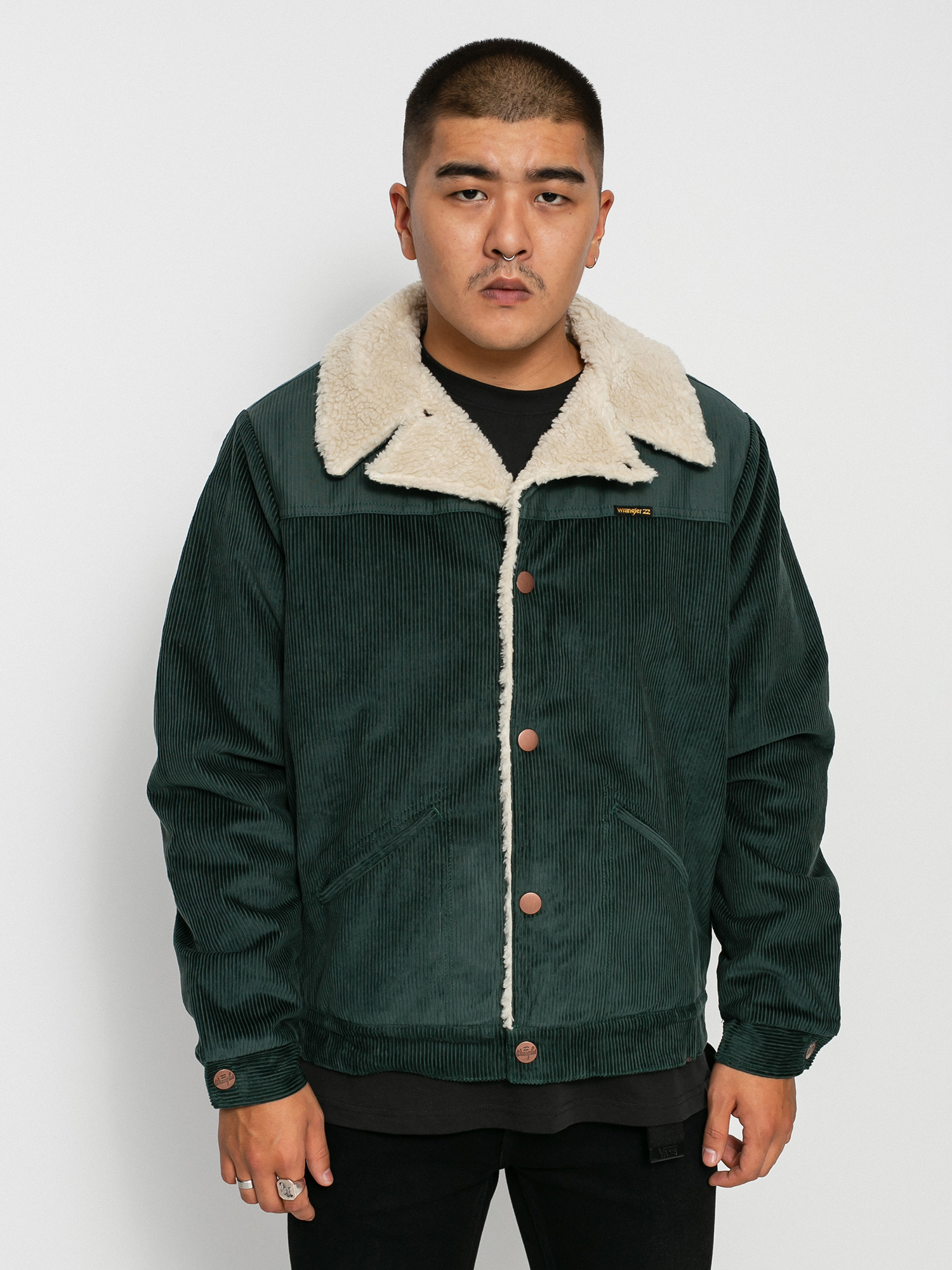 Kurtka Billabong X Wrangler Range Cord Sherpa (bottle green)