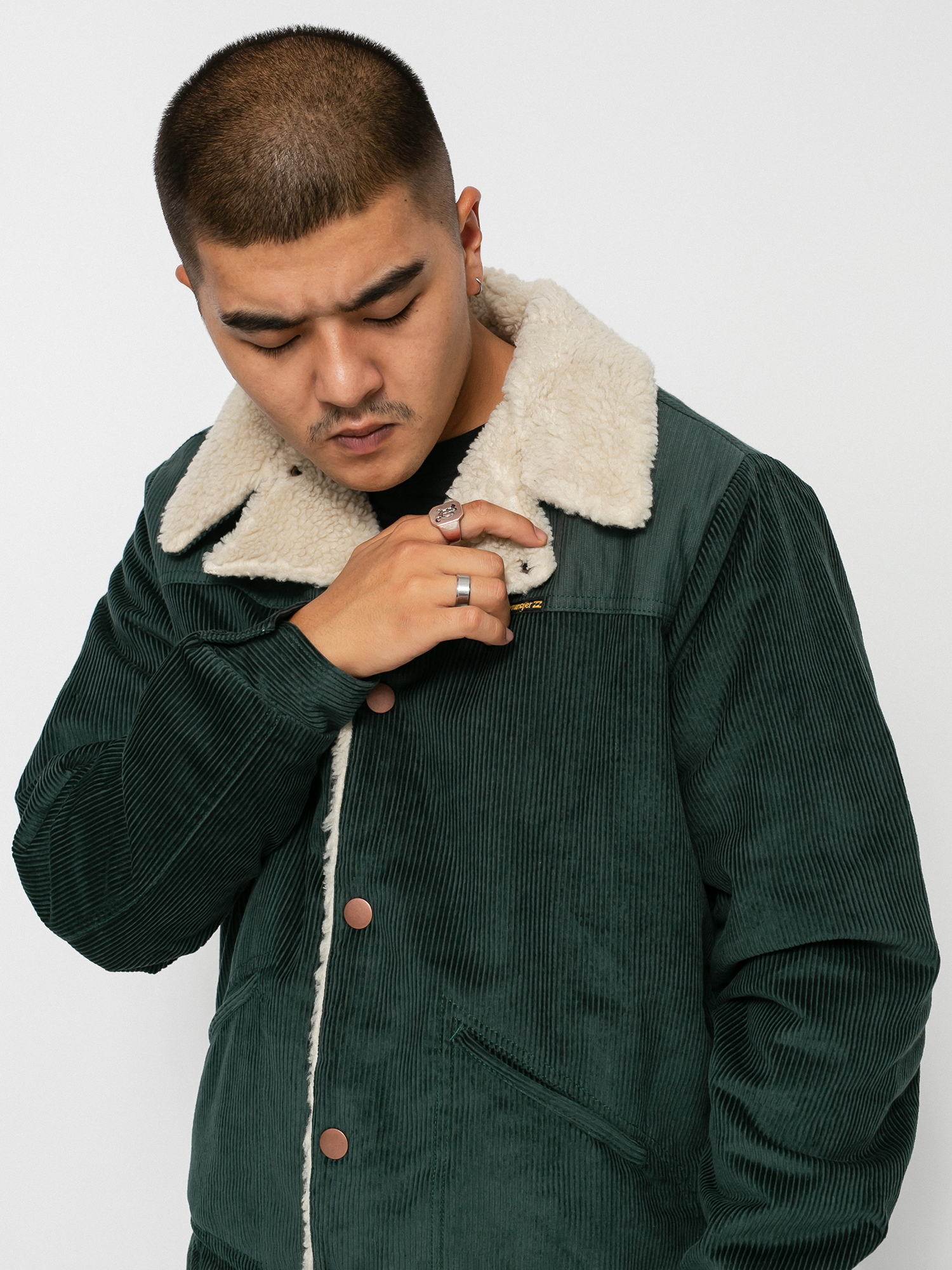 Kurtka Billabong X Wrangler Range Cord Sherpa (bottle green)