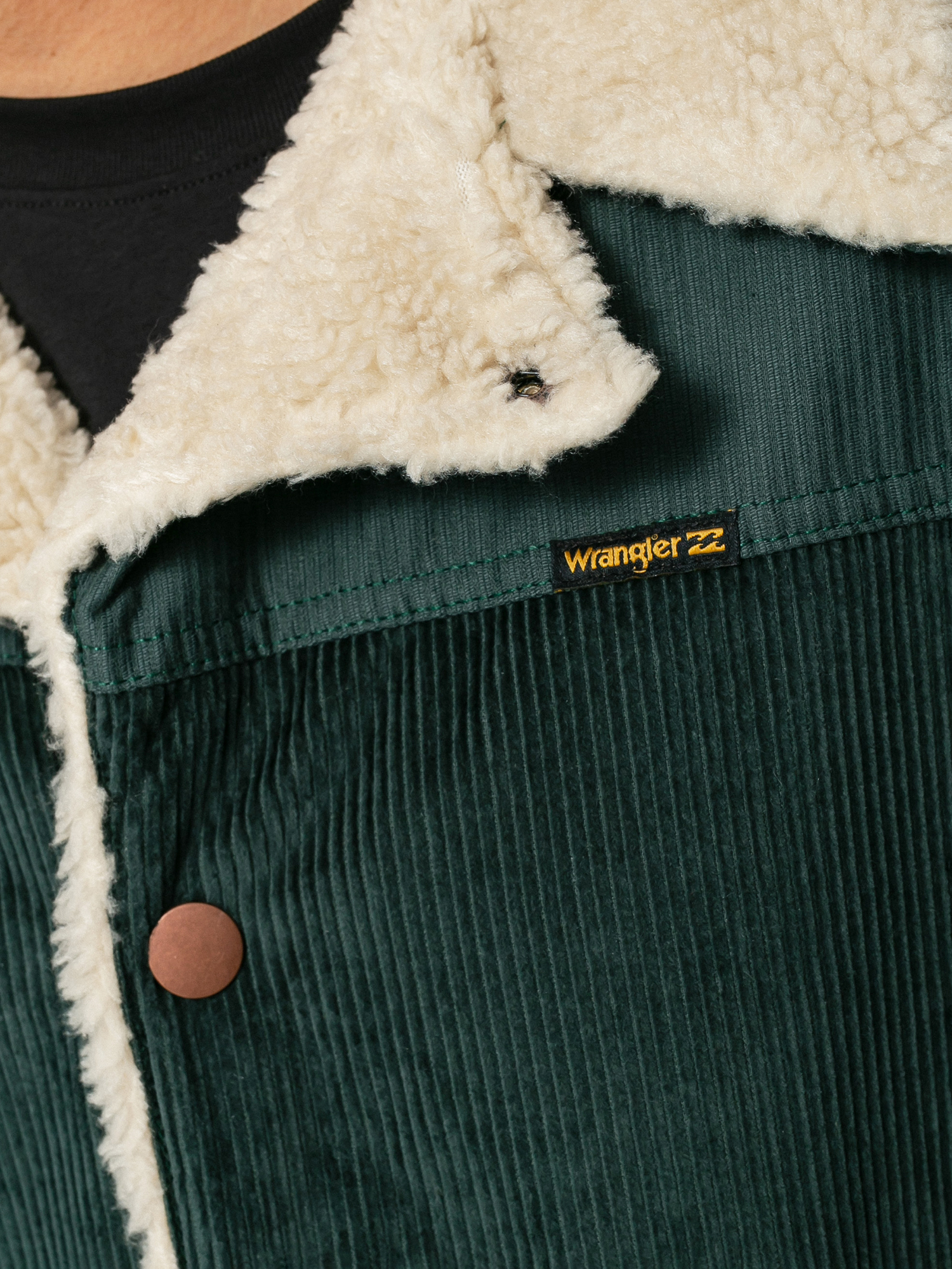 Kurtka Billabong X Wrangler Range Cord Sherpa (bottle green)