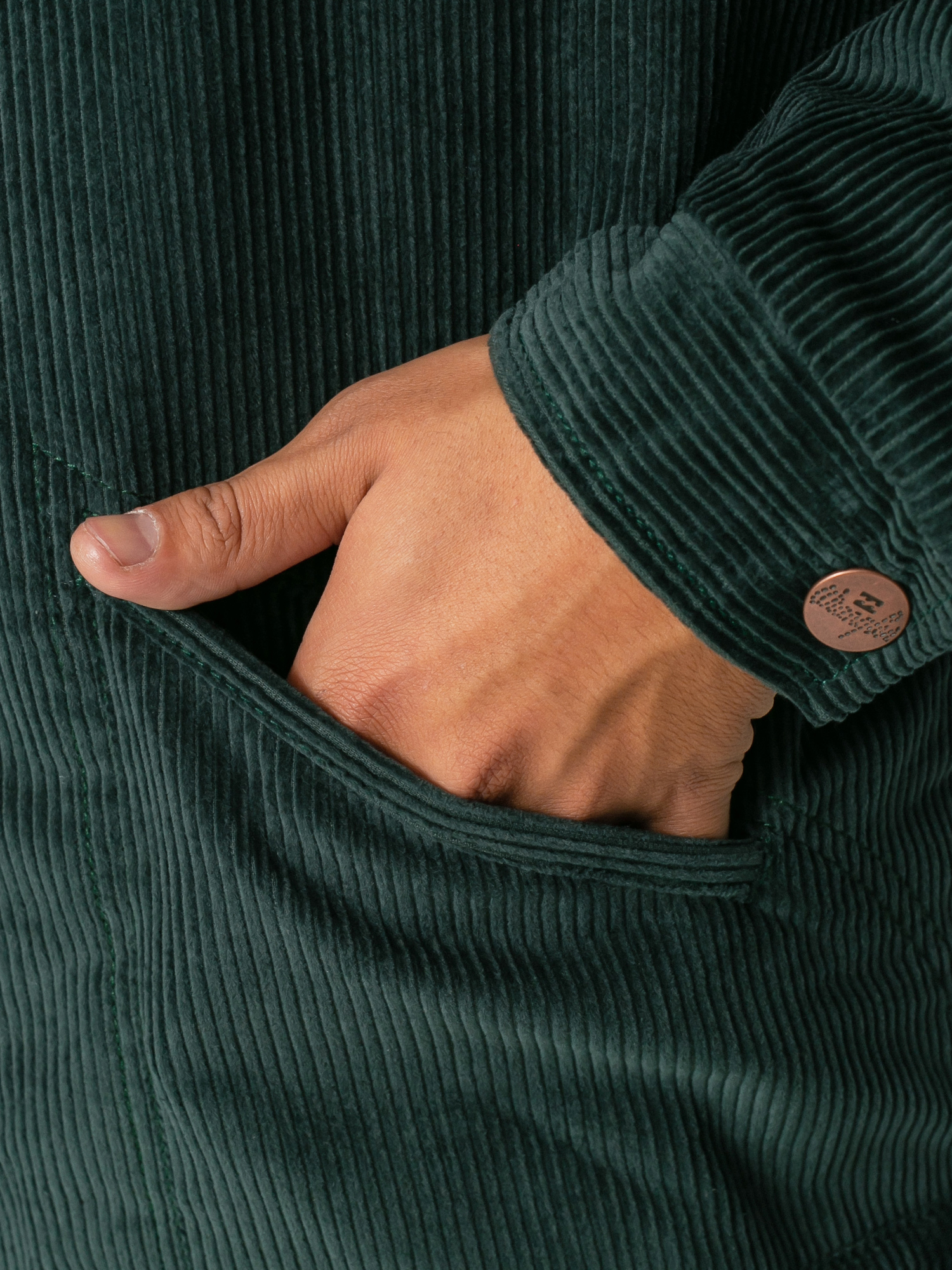 Kurtka Billabong X Wrangler Range Cord Sherpa (bottle green)