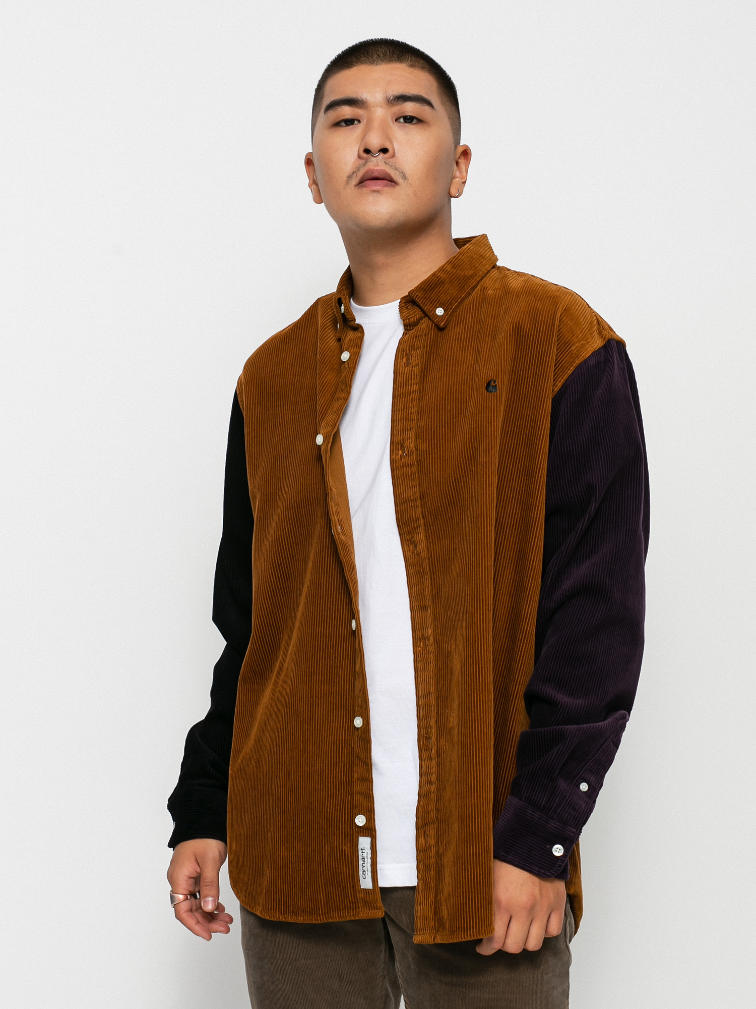 Koszula Carhartt WIP Triple Madison Cord (tawny/black/dark iris)