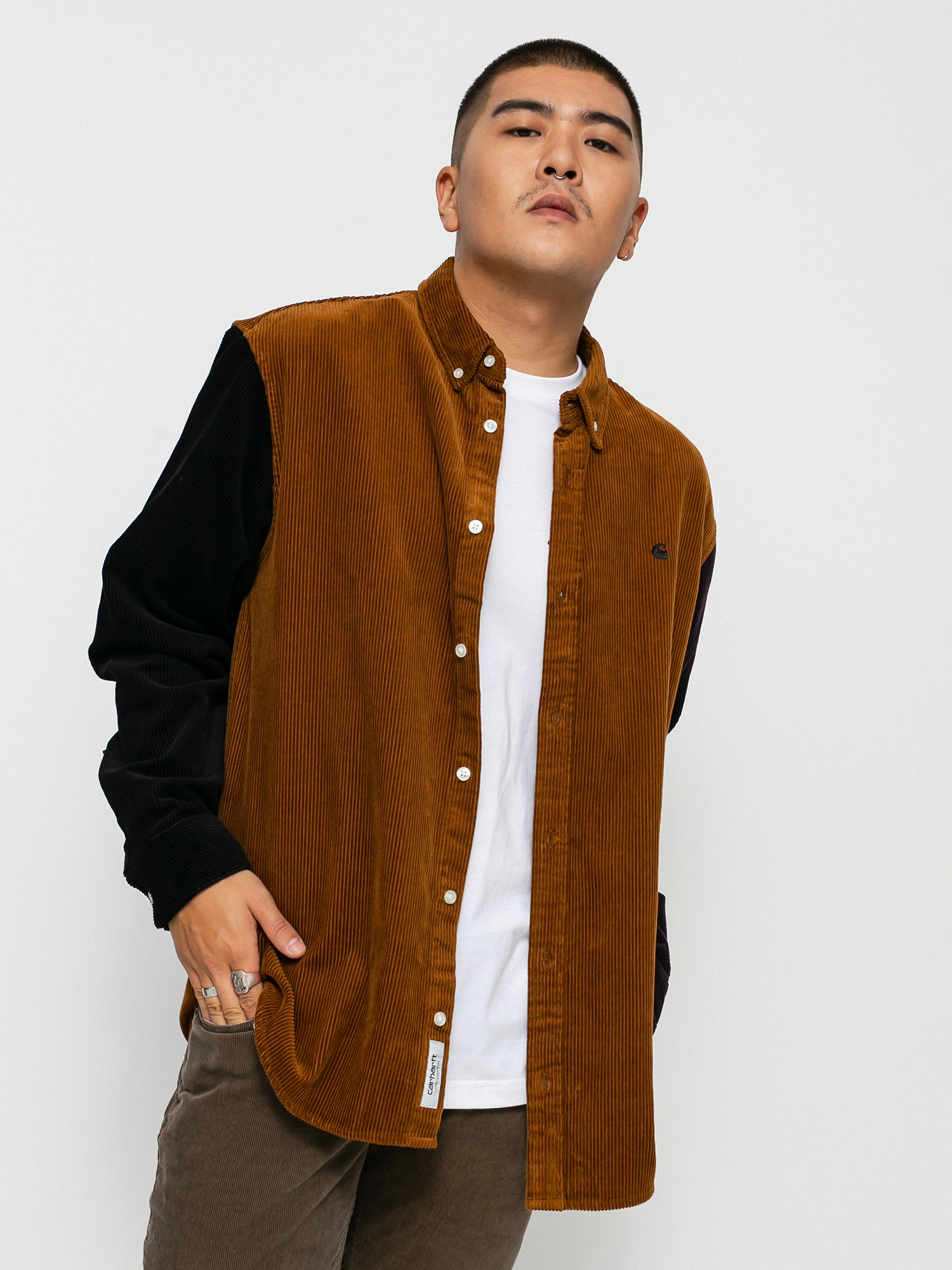 Koszula Carhartt WIP Triple Madison Cord (tawny/black/dark iris)