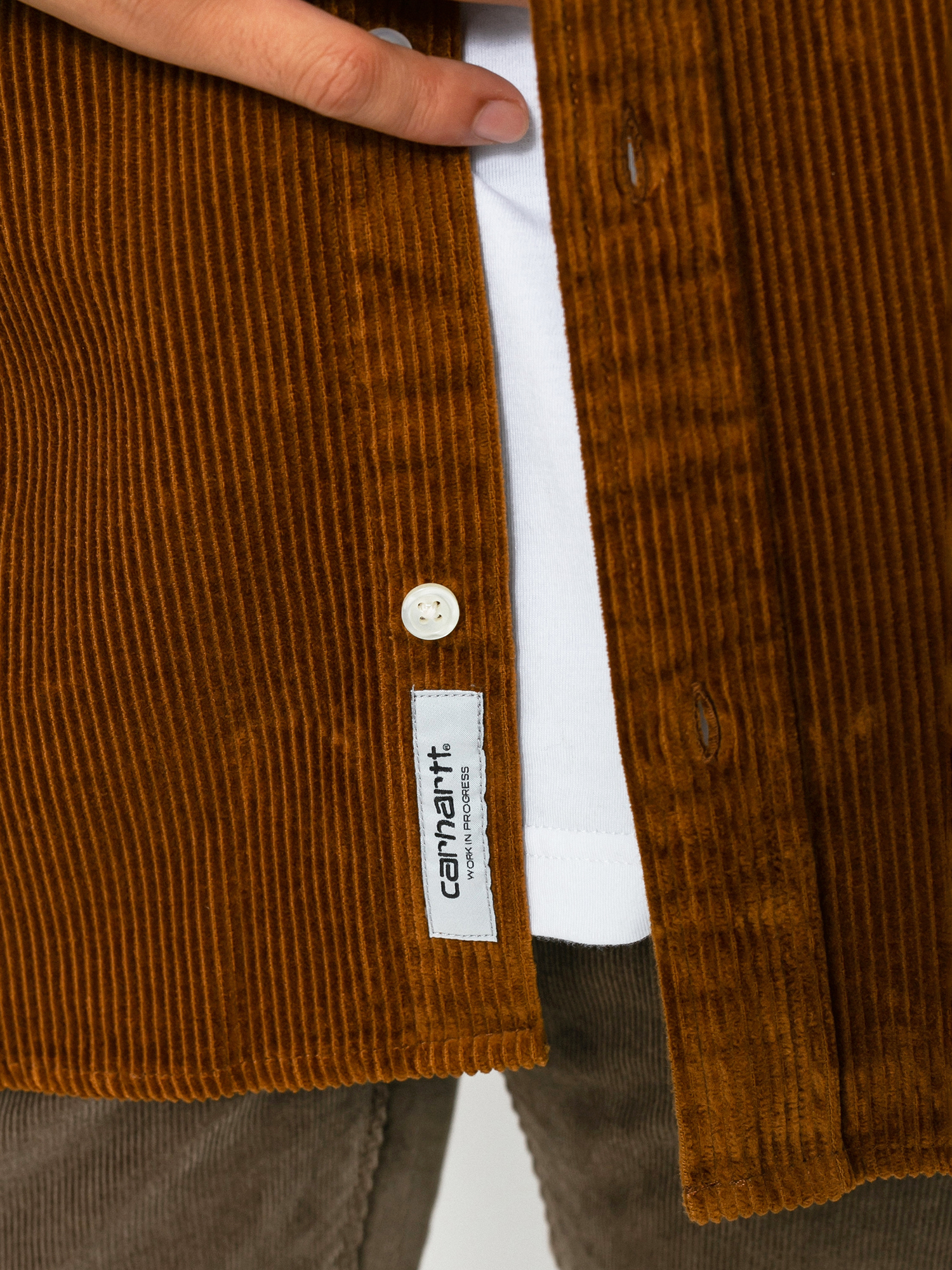 Koszula Carhartt WIP Triple Madison Cord (tawny/black/dark iris)
