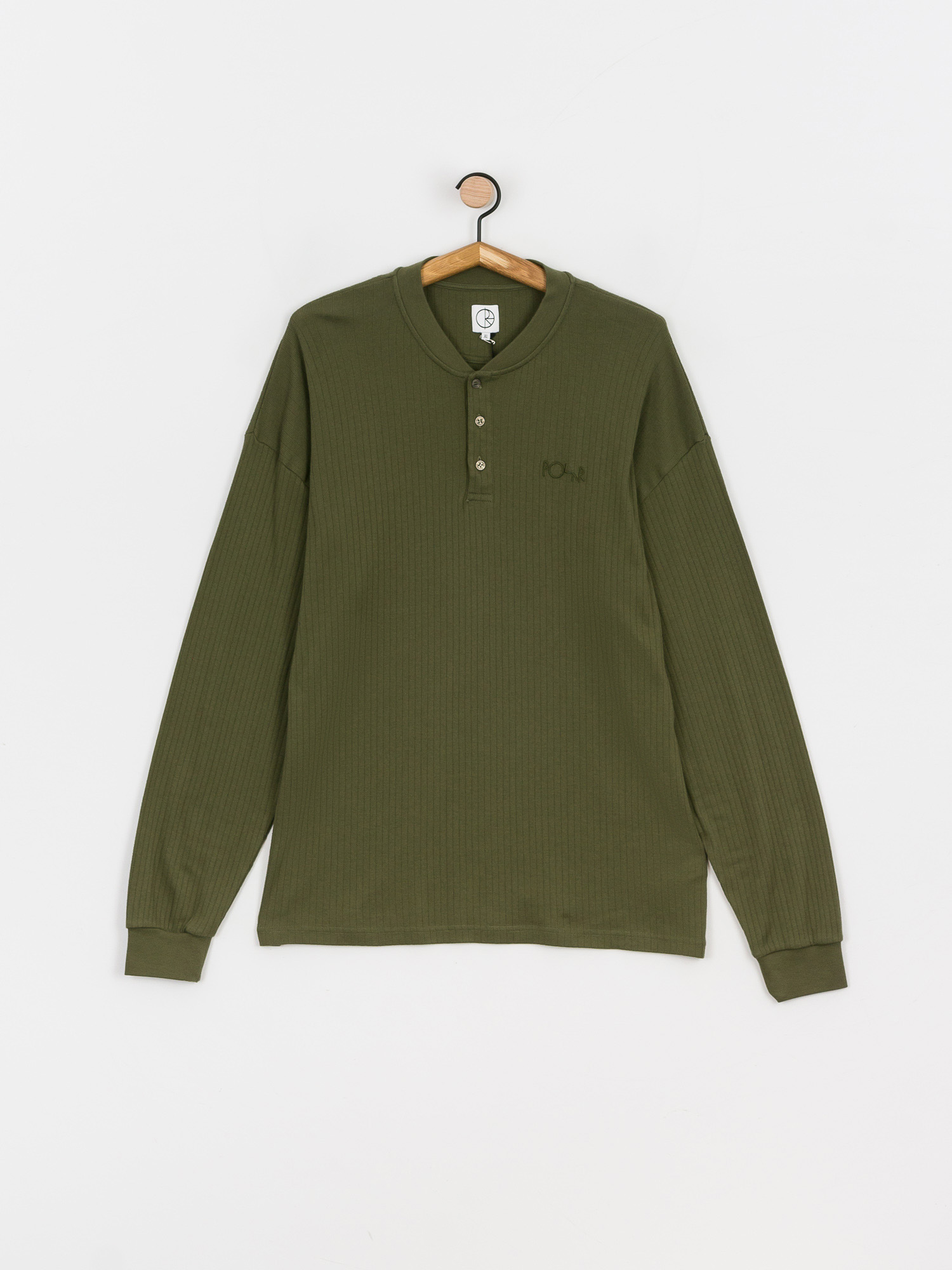 Longsleeve Polar Skate Rib Henley (uniform green)