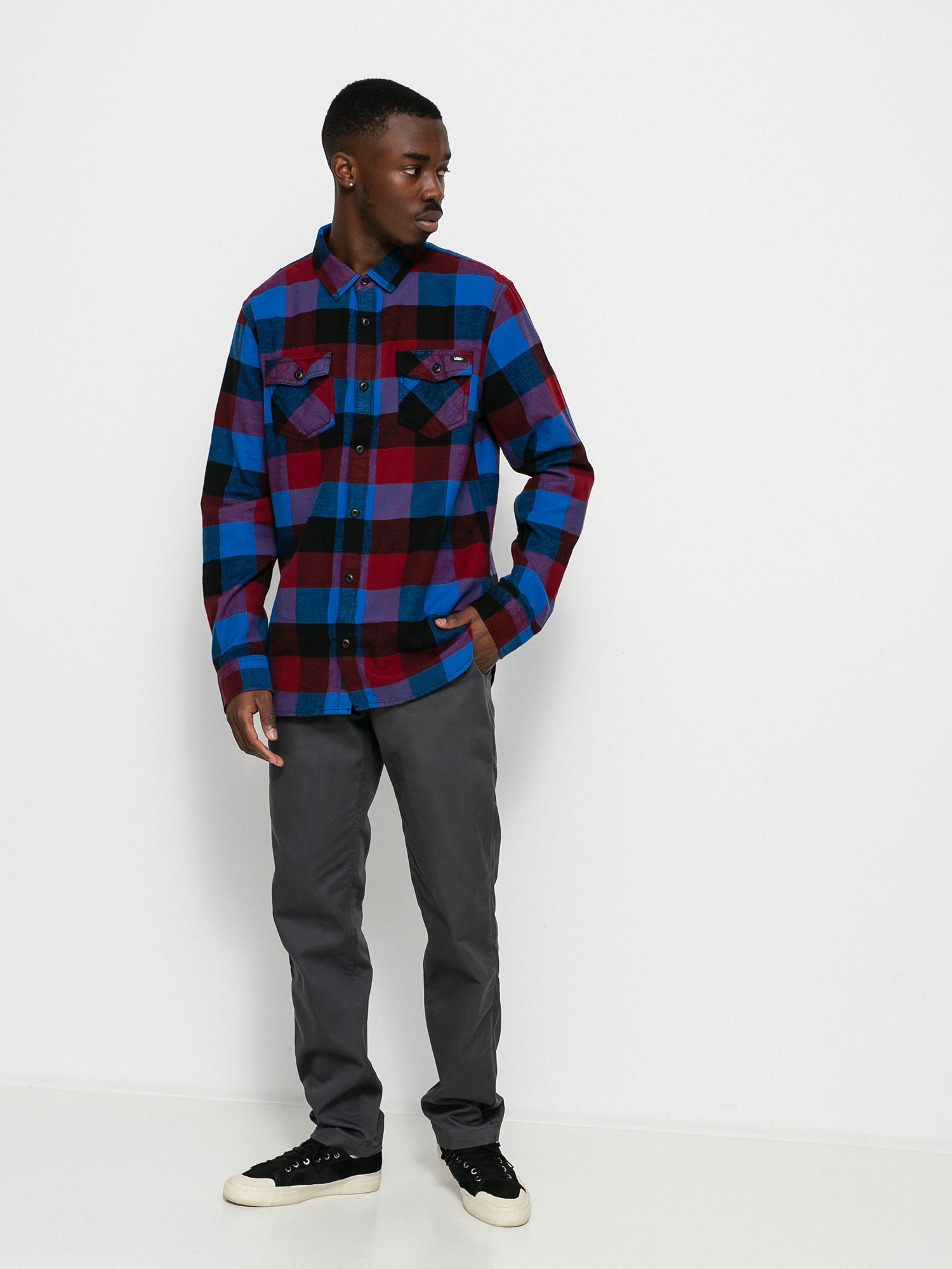 Koszula Vans Box Flannel (pomegranate/nautical blue)