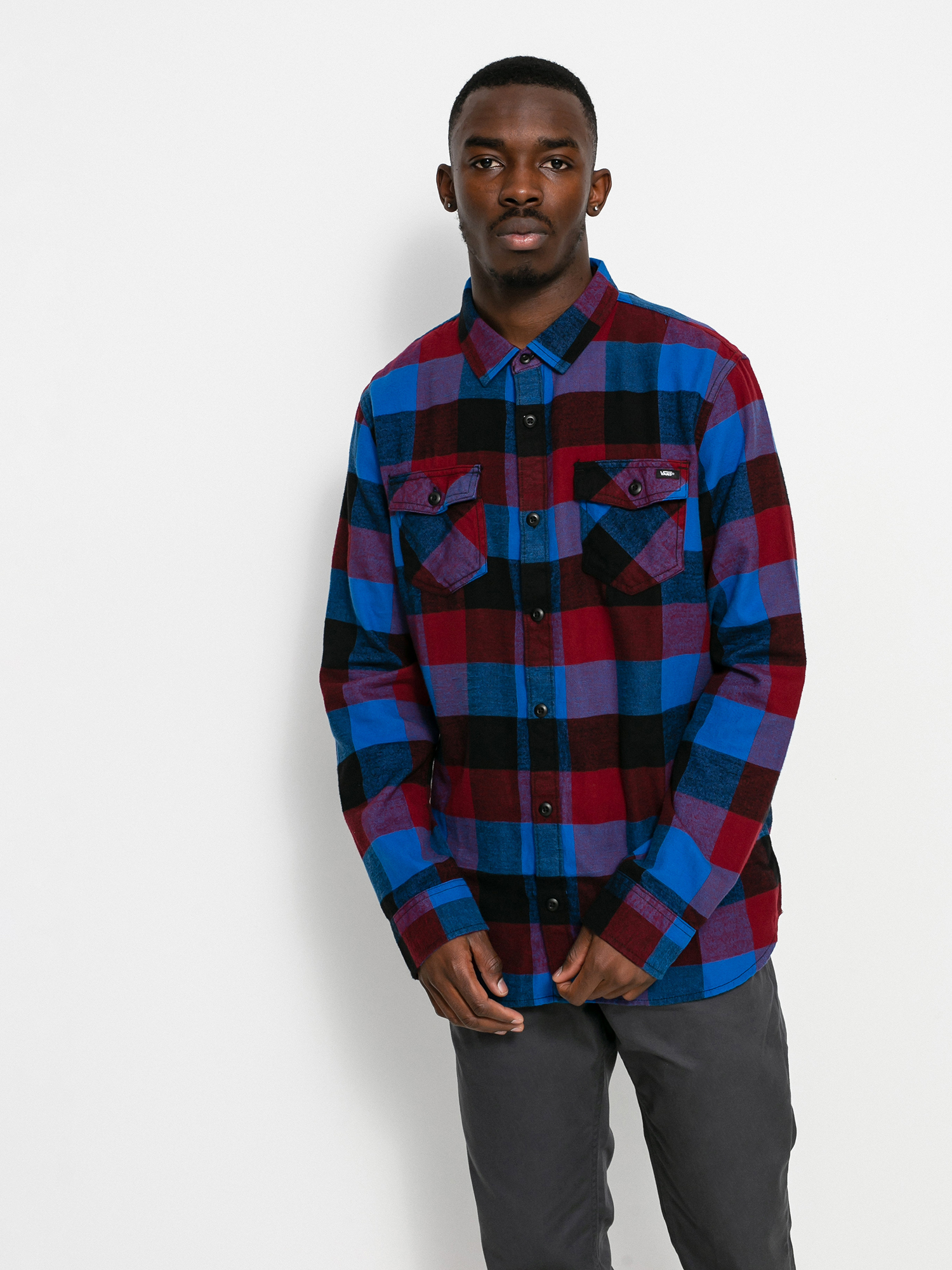 Koszula Vans Box Flannel (pomegranate/nautical blue)