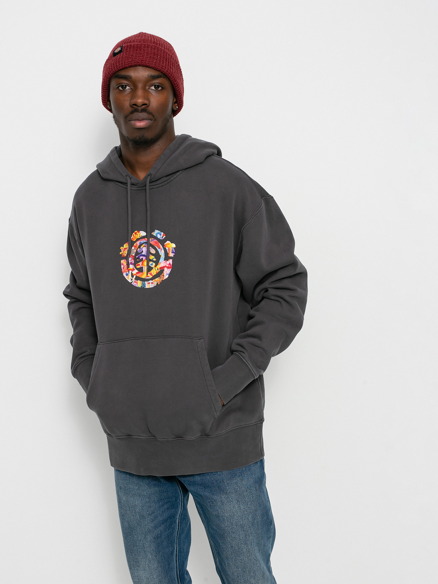 Bluza z kapturem Element Shrooms Tree HD (off black)