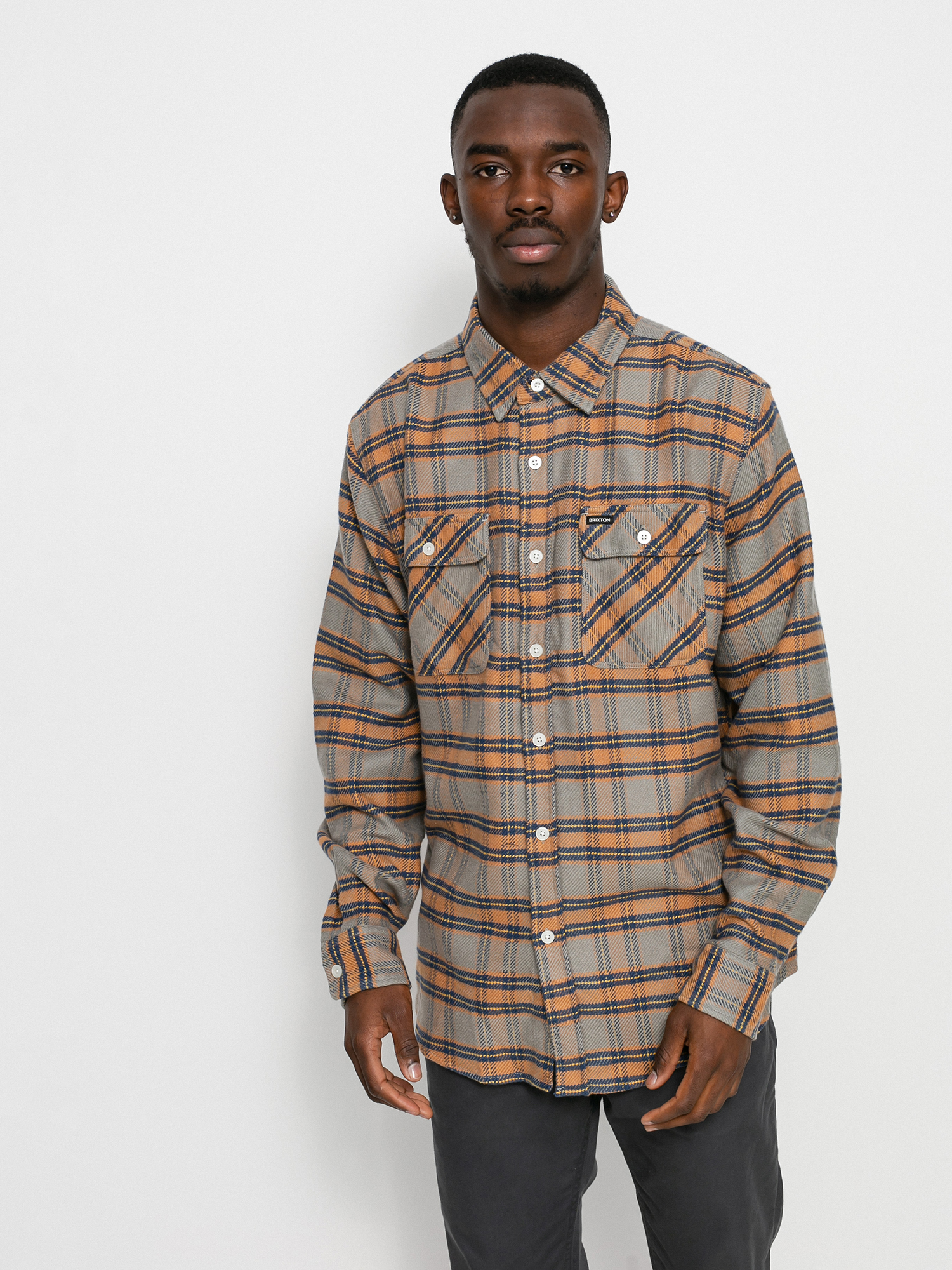 Koszula Brixton Bowery Stretch Ls (heather grey)