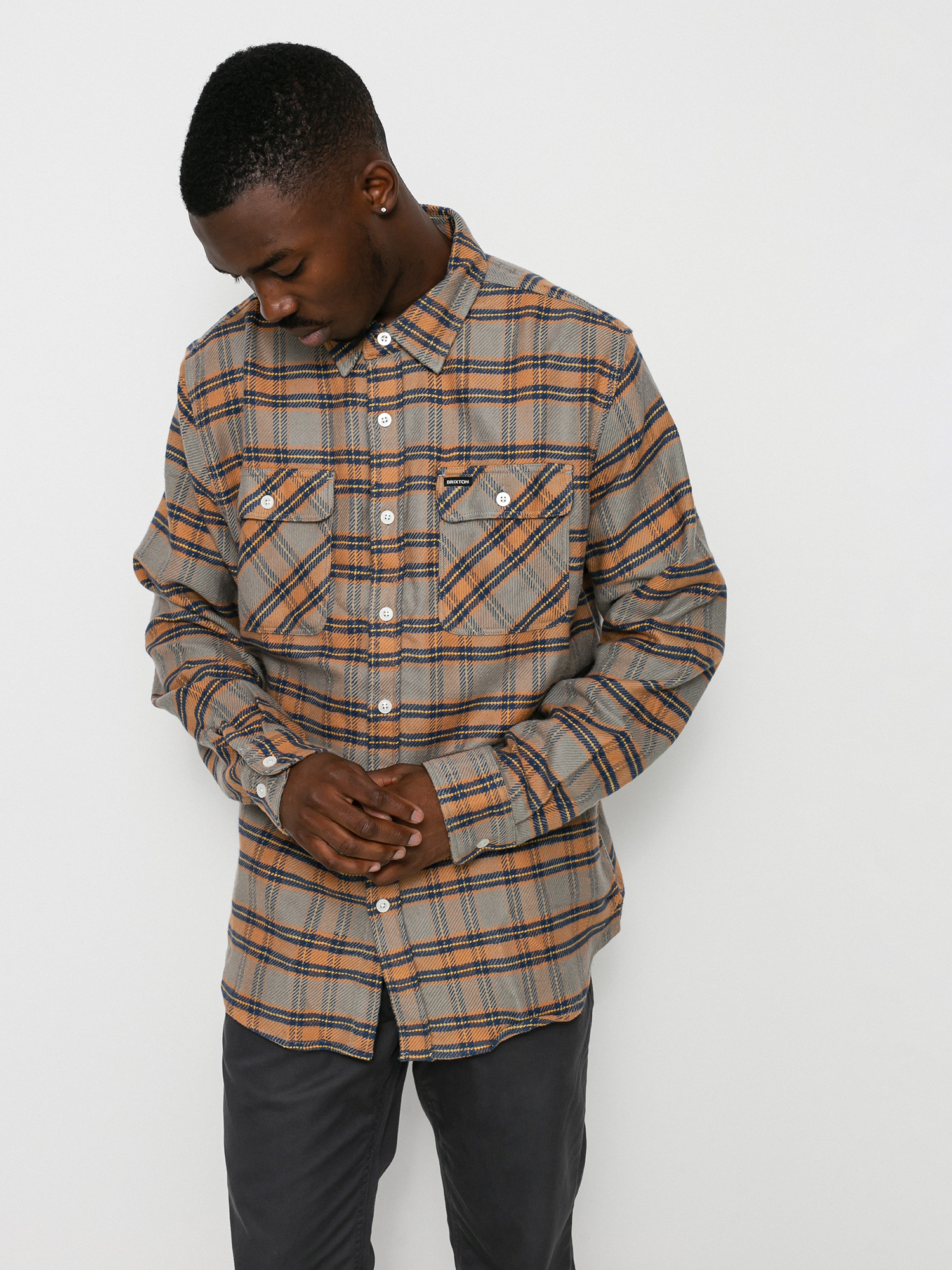 Koszula Brixton Bowery Stretch Ls (heather grey)