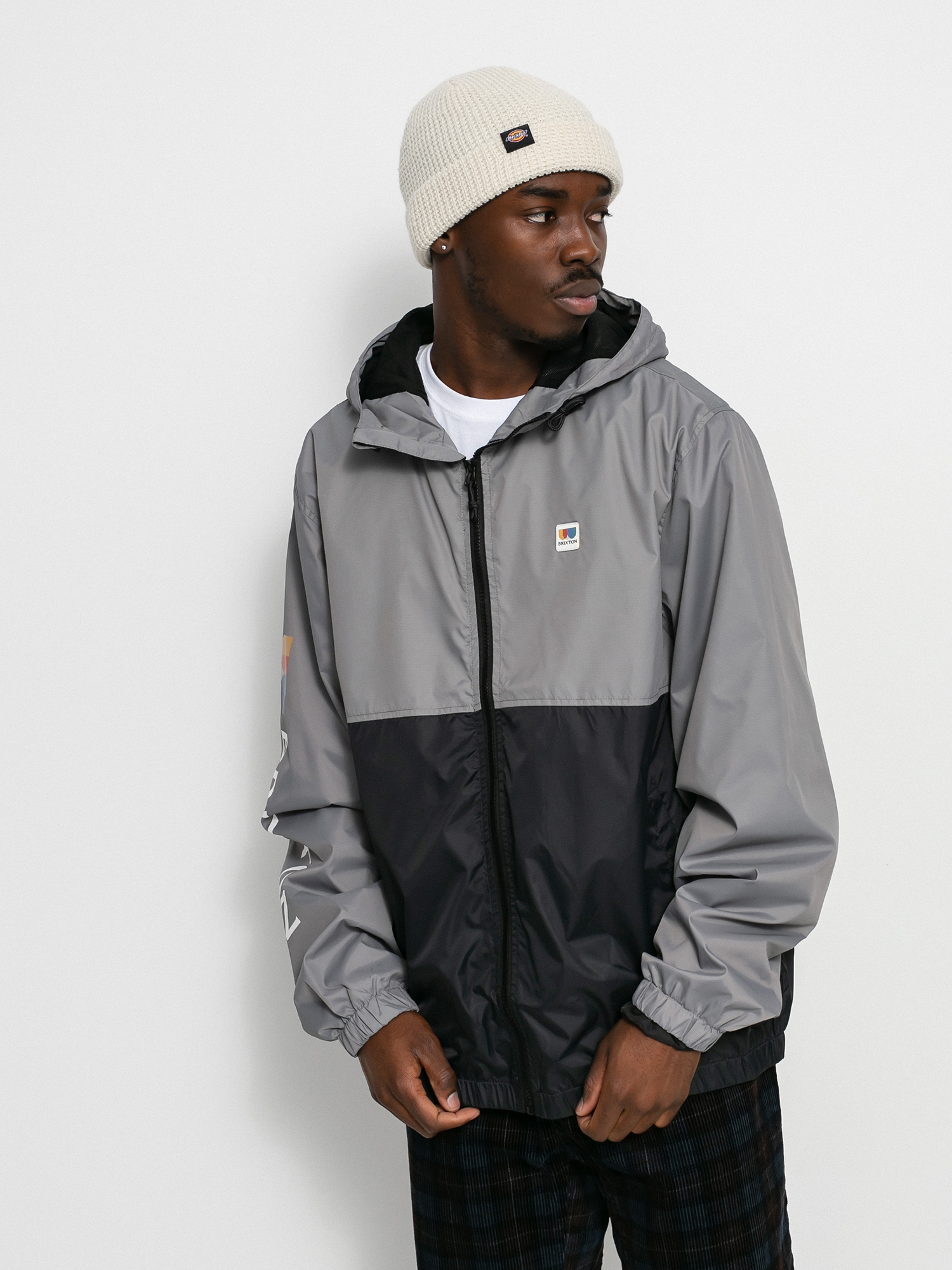 Kurtka Brixton Claxton Alton Lw Zip Hood (black/grey)
