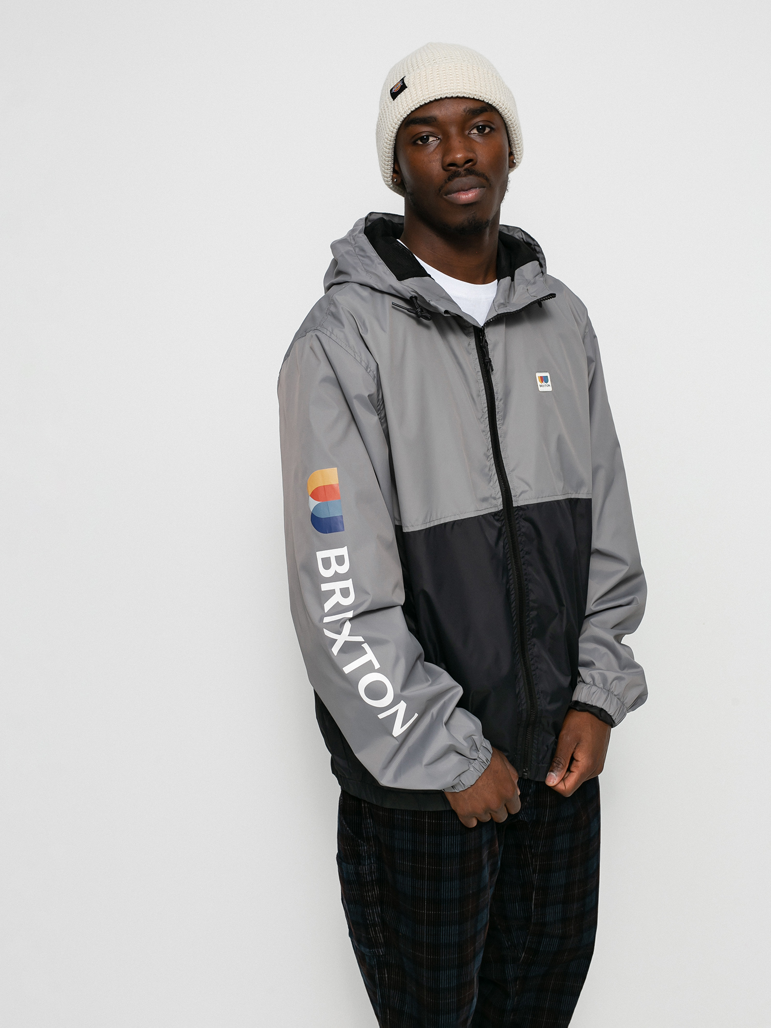 Kurtka Brixton Claxton Alton Lw Zip Hood (black/grey)