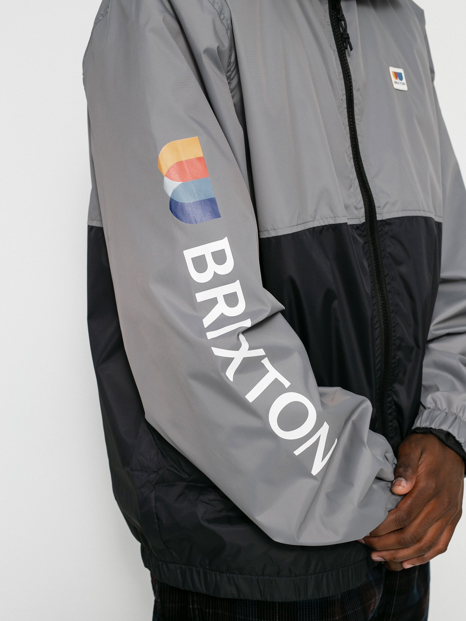 Kurtka Brixton Claxton Alton Lw Zip Hood (black/grey)