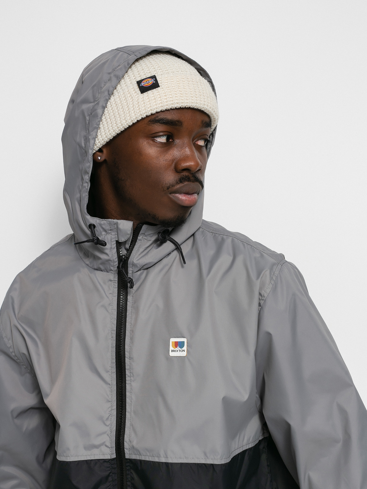 Kurtka Brixton Claxton Alton Lw Zip Hood (black/grey)