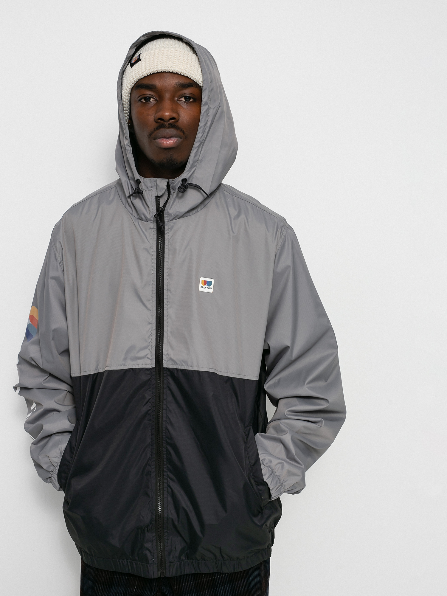 Kurtka Brixton Claxton Alton Lw Zip Hood (black/grey)