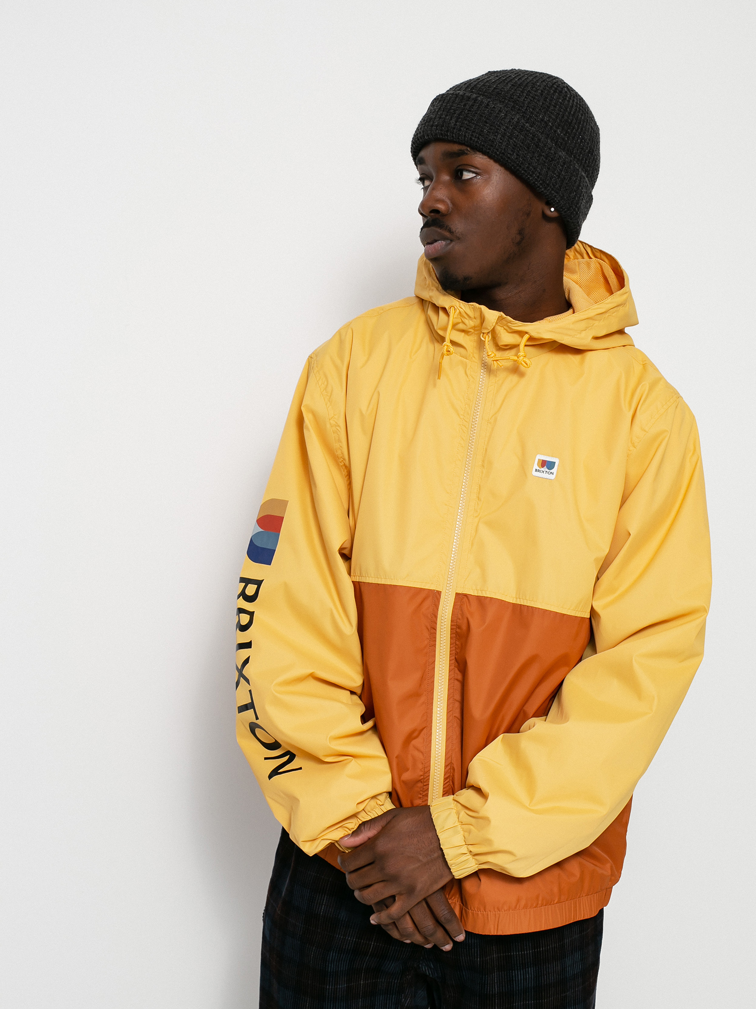 Kurtka Brixton Claxton Alton Lw Zip Hood (weller yellow/caramel)