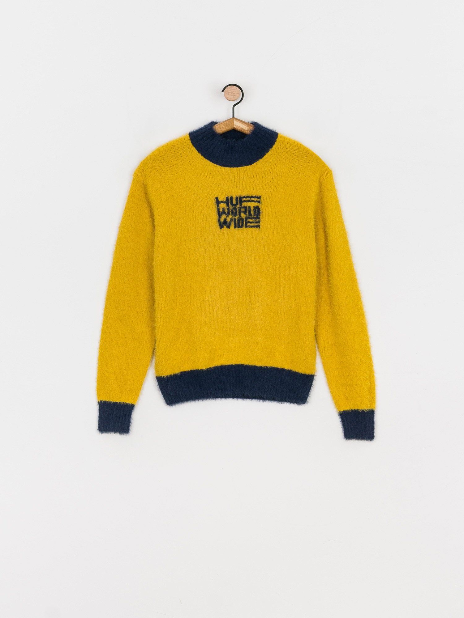 Sweter HUF Disorder Jacquard Wmn (gold)