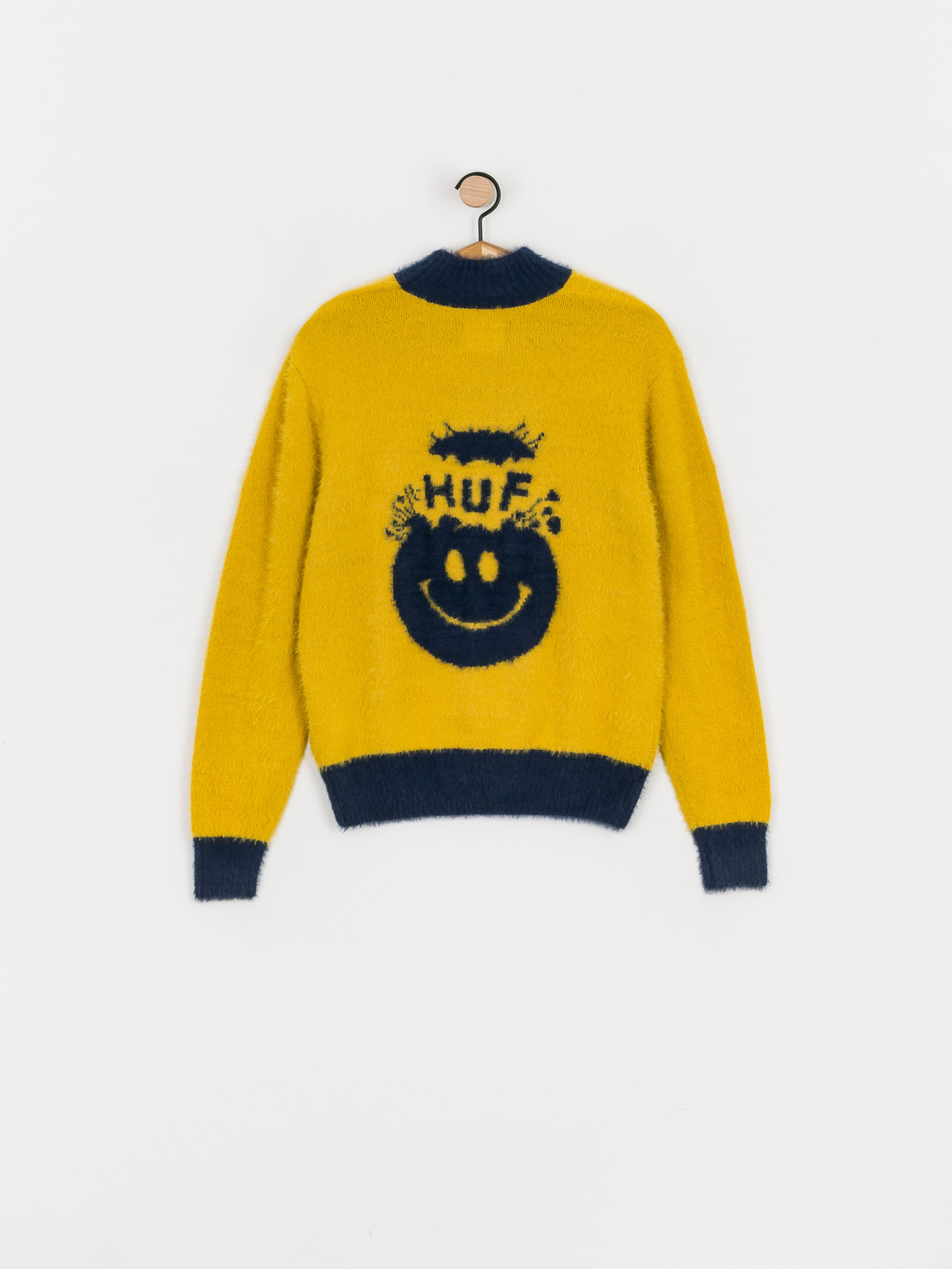 Sweter HUF Disorder Jacquard Wmn (gold)