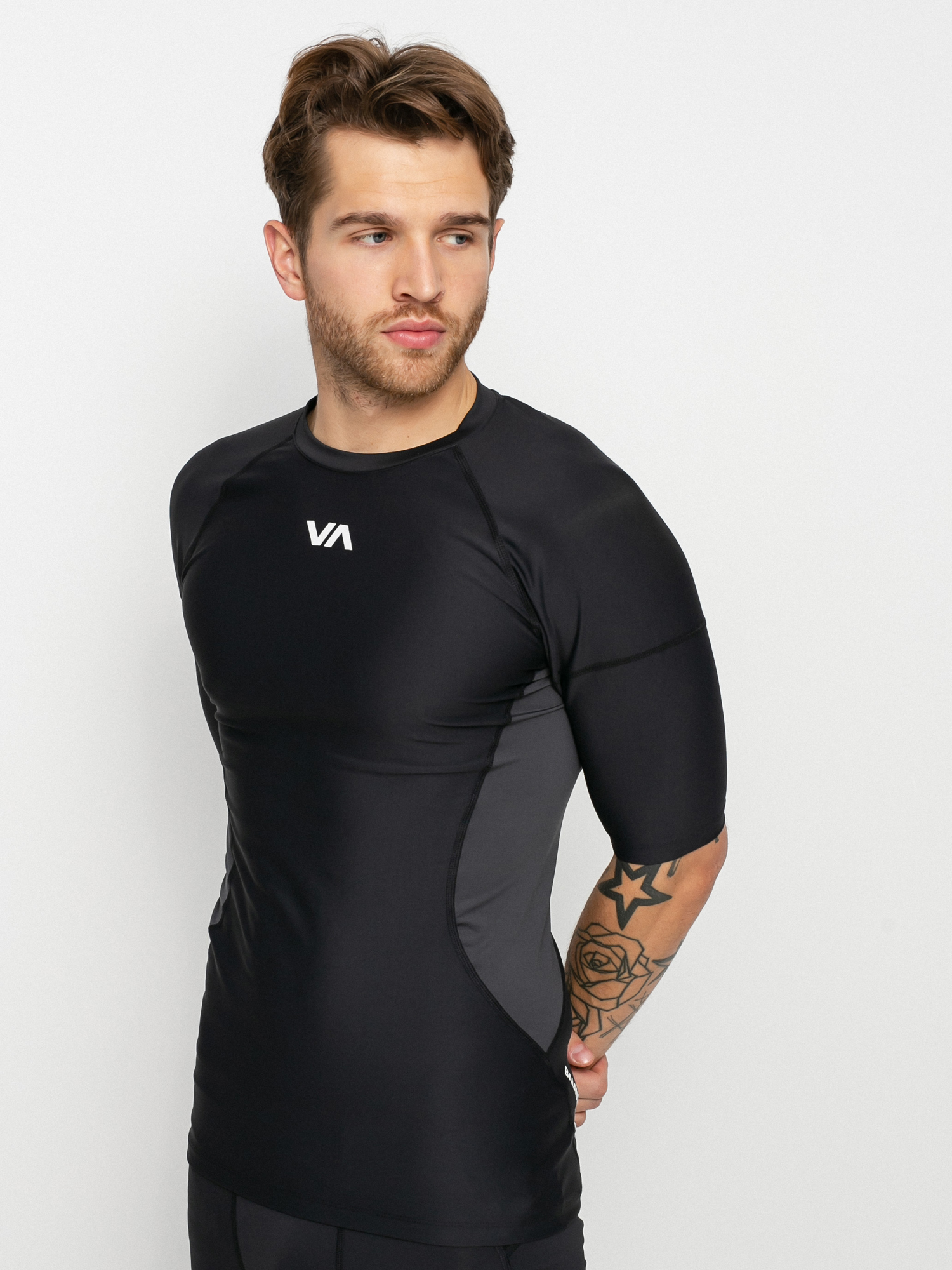 T-shirt RVCA Compression Lycra (black)