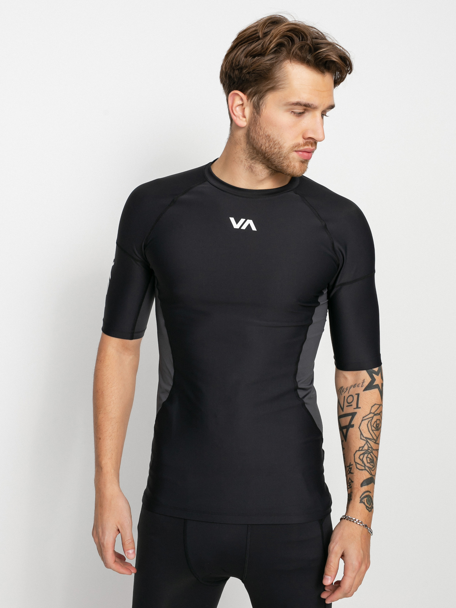 T-shirt RVCA Compression Lycra (black)