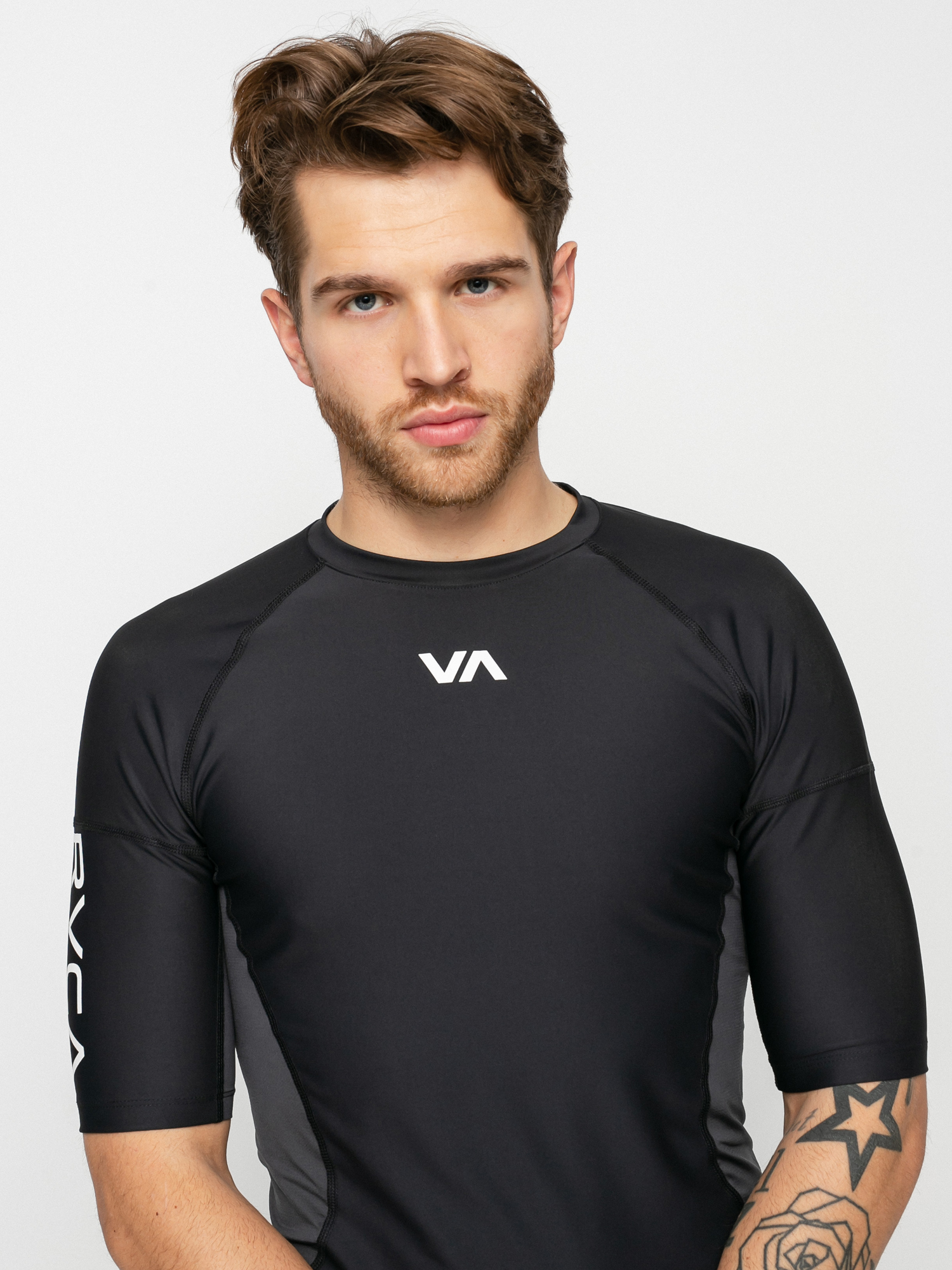 T-shirt RVCA Compression Lycra (black)
