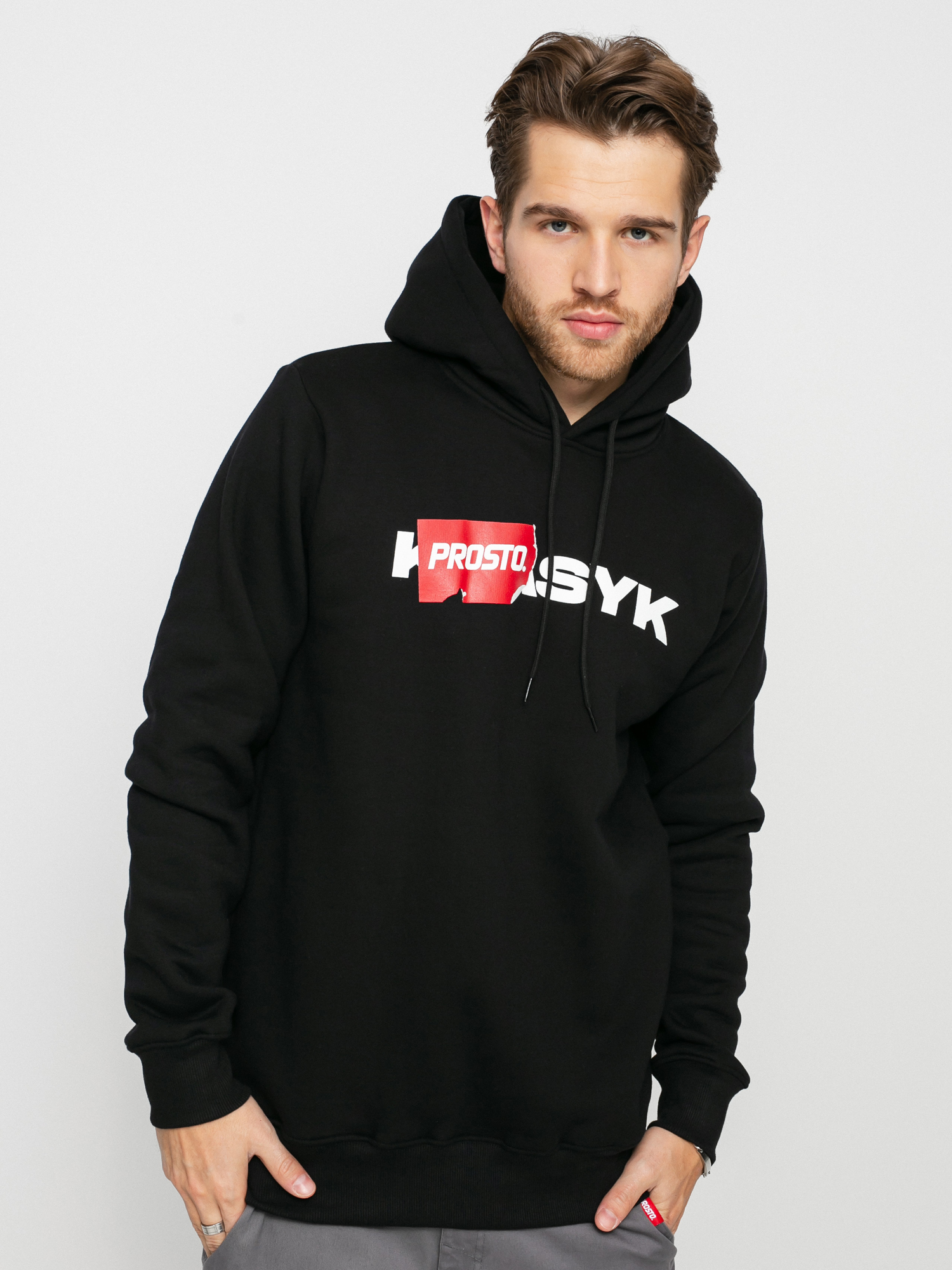 Bluza z kapturem Prosto Sticker HD (black)