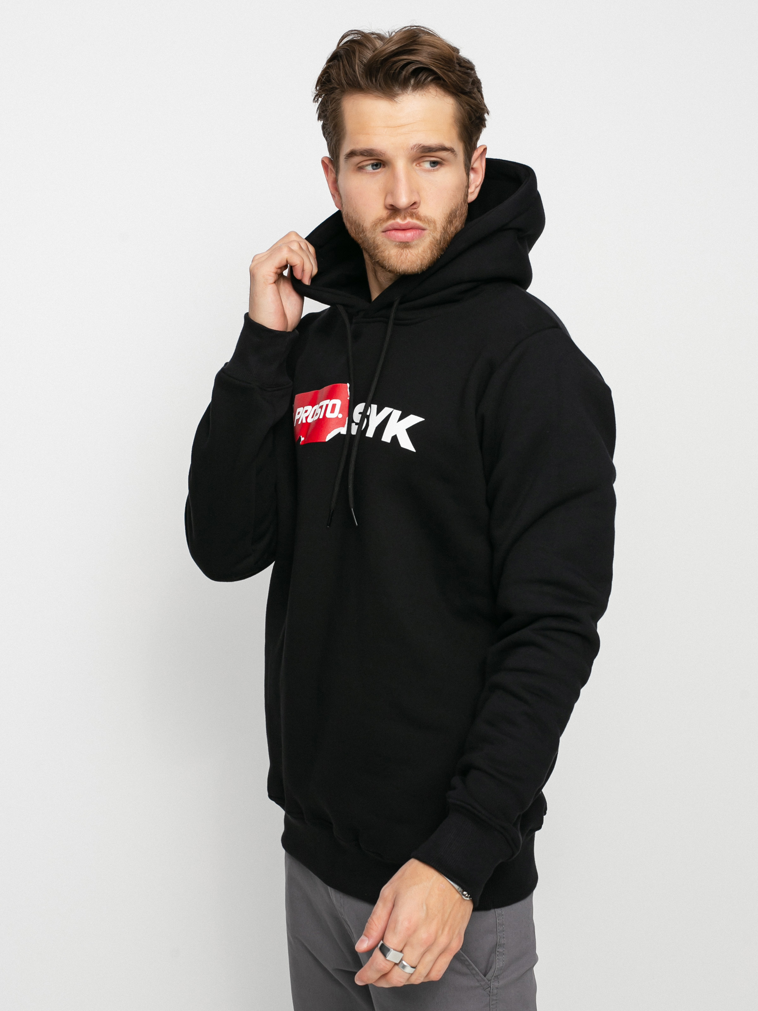 Bluza z kapturem Prosto Sticker HD (black)