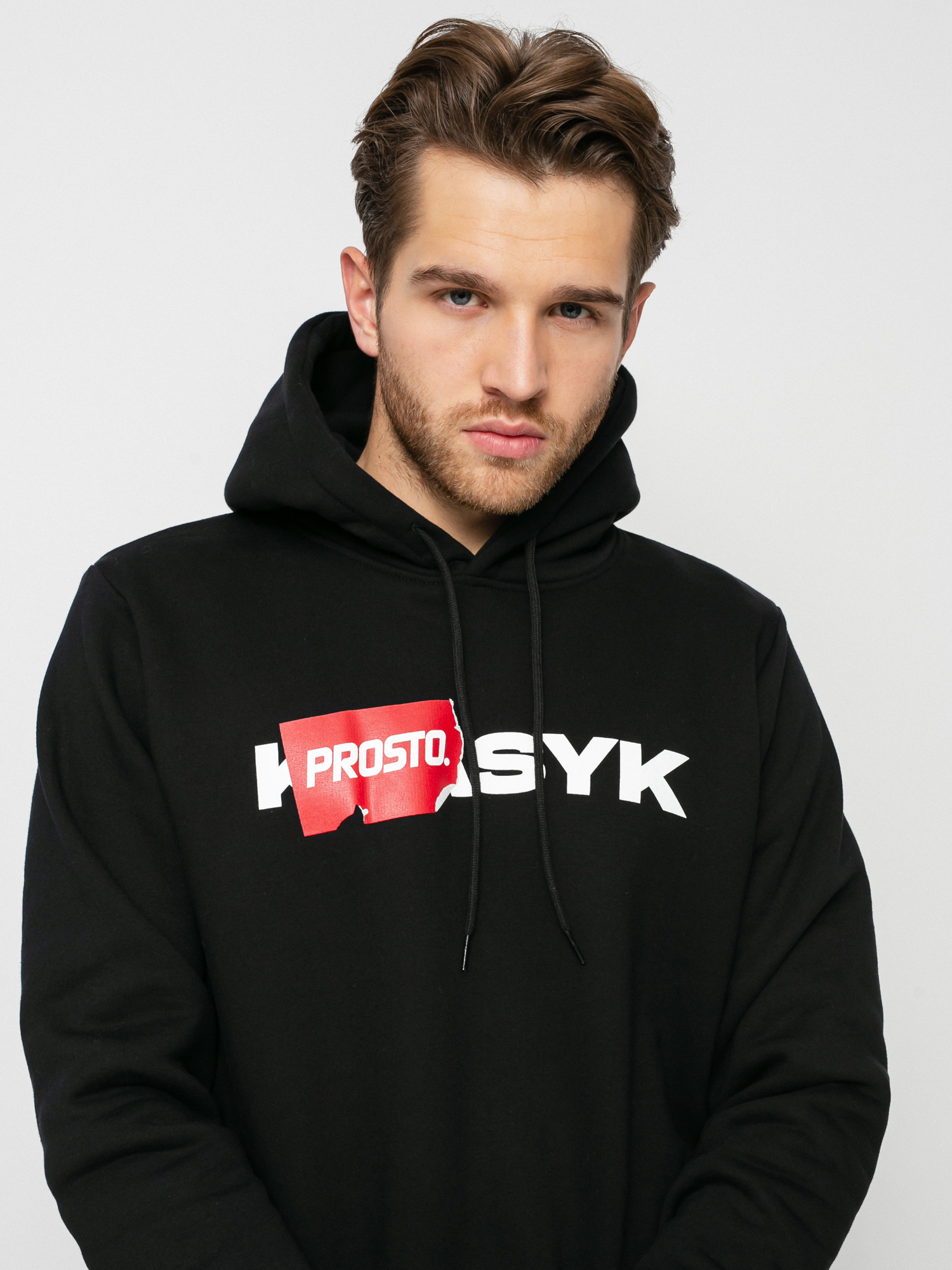 Bluza z kapturem Prosto Sticker HD (black)