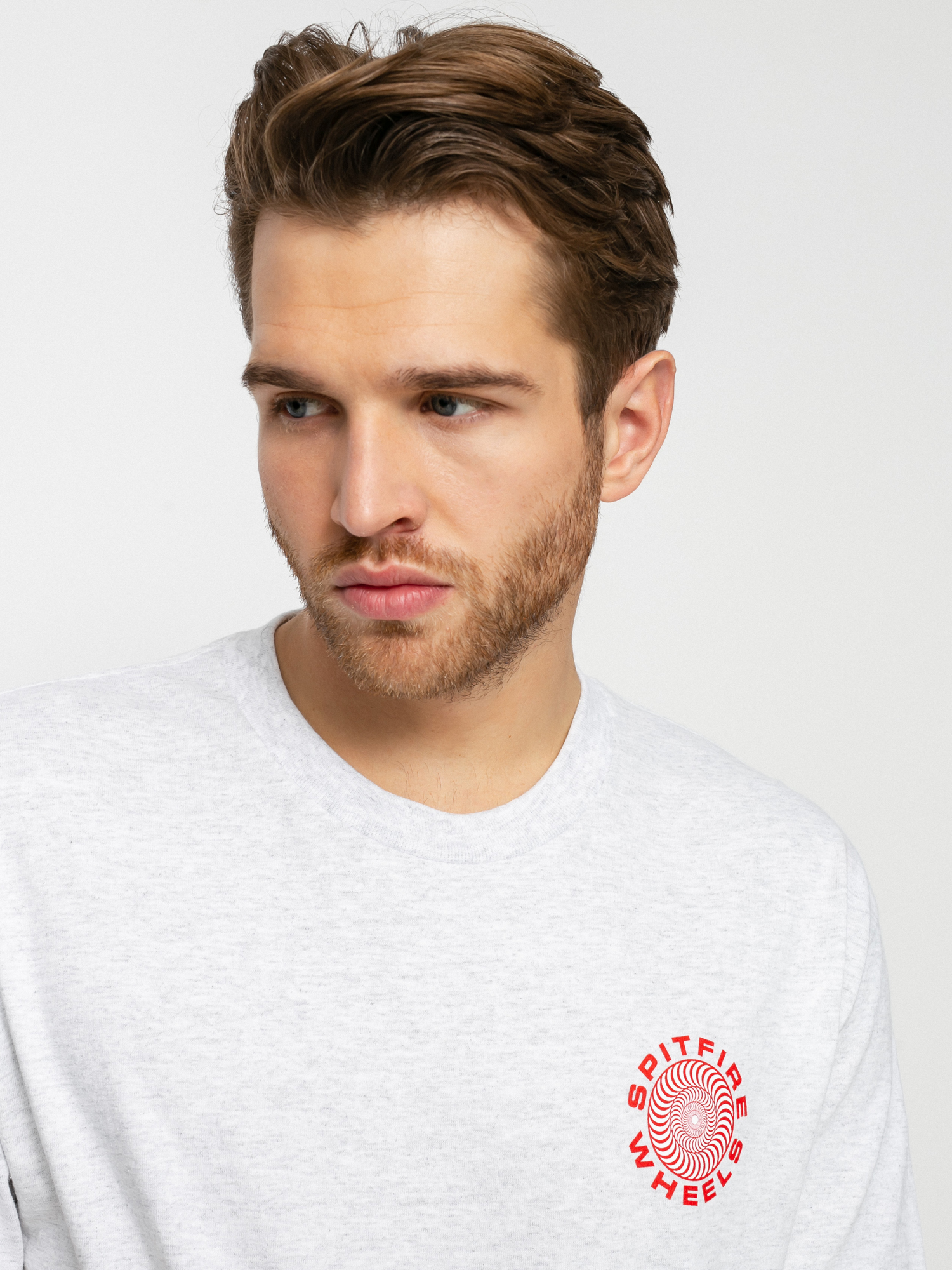 T-shirt Spitfire Classic 87 Swirl (ash w/red white prints)