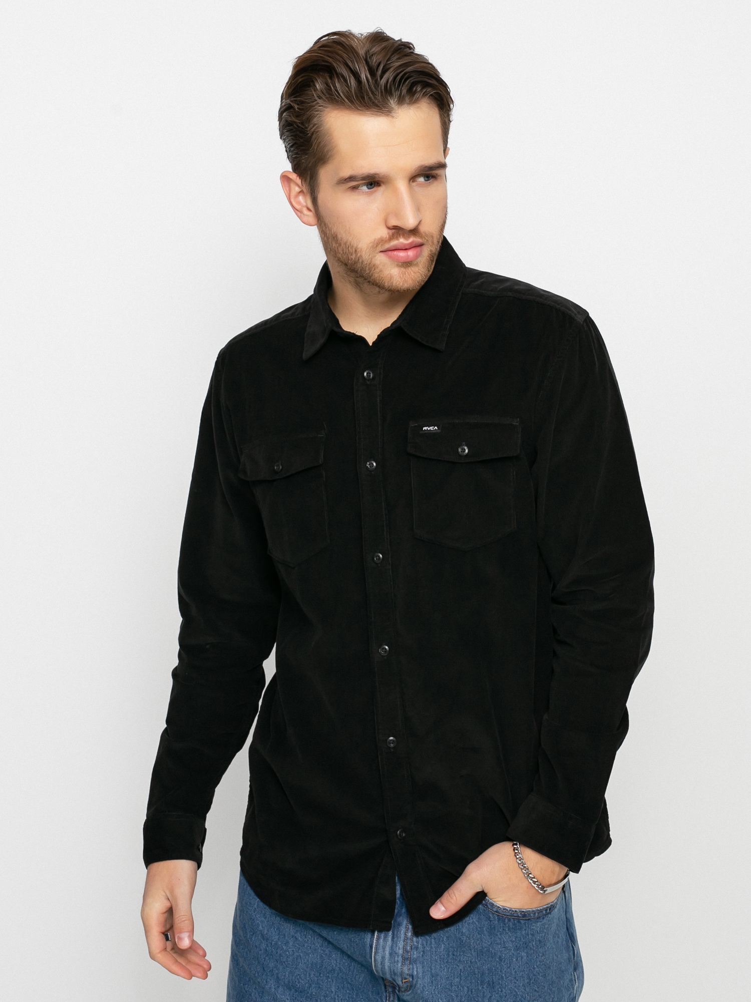 Koszula RVCA Freeman Cord Ls (black)