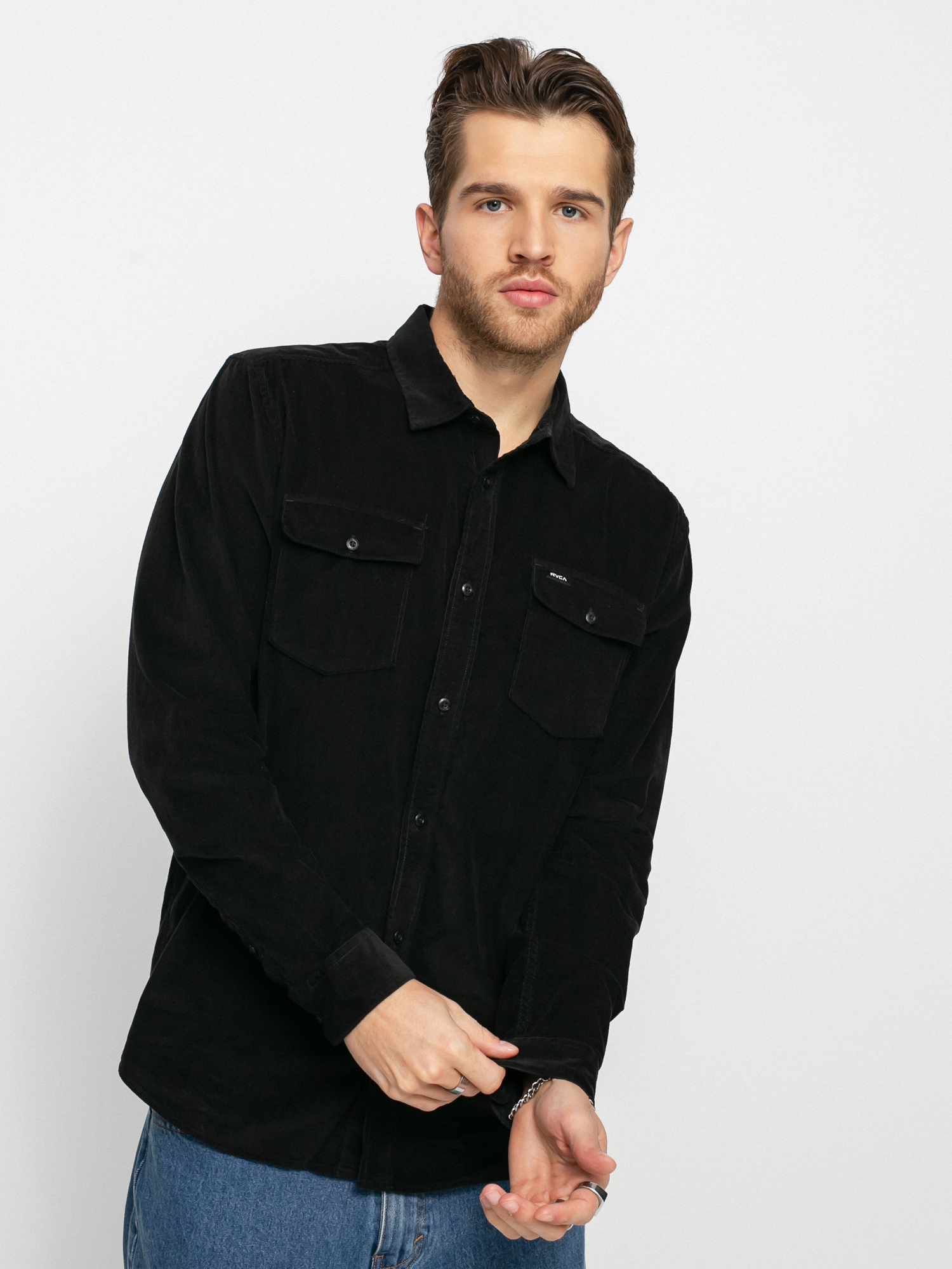 Koszula RVCA Freeman Cord Ls (black)