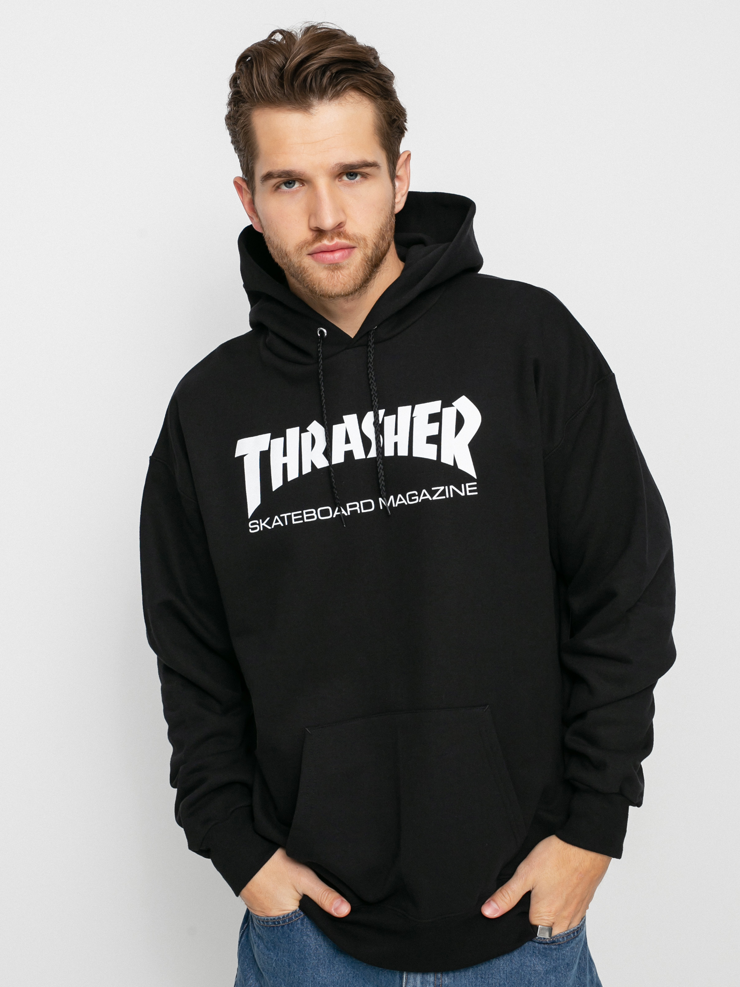 Bluza z kapturem Thrasher Skate Mag HD (black)