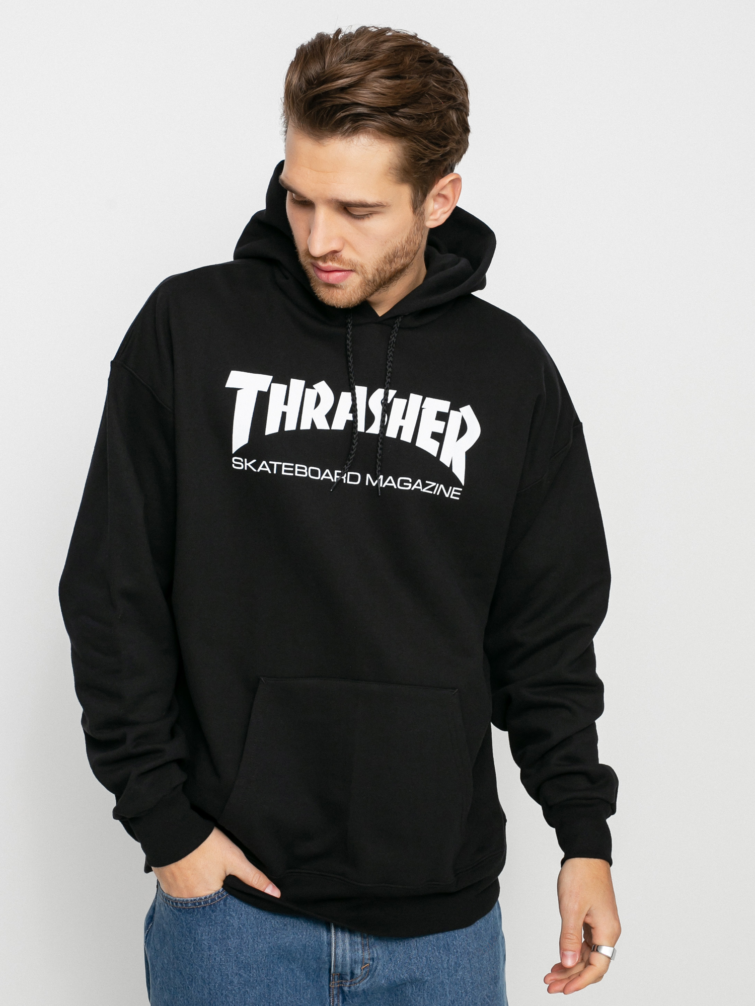 Bluza z kapturem Thrasher Skate Mag HD (black)