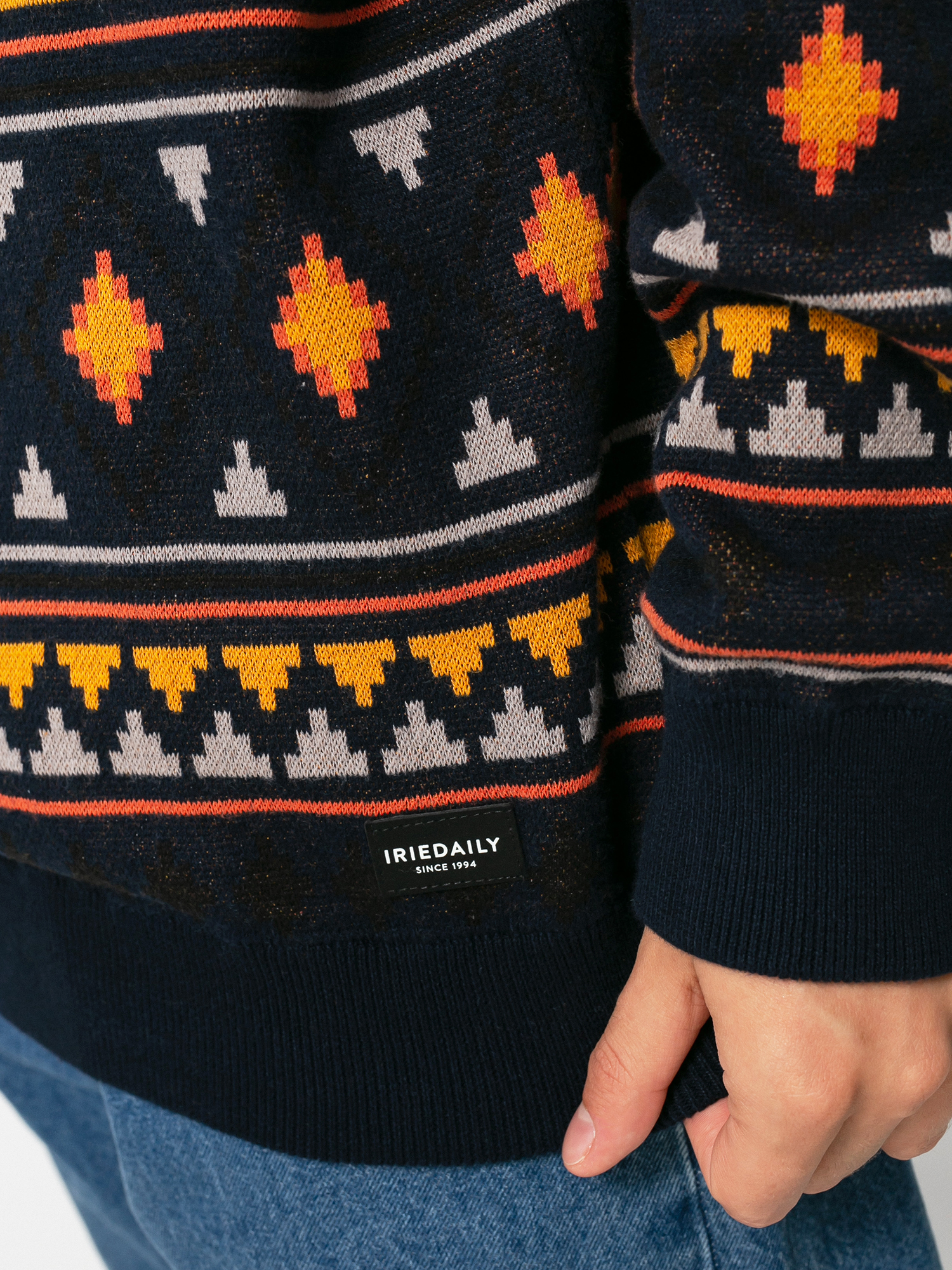 Sweter Iriedaily Soberia Troyer (navy/orange)