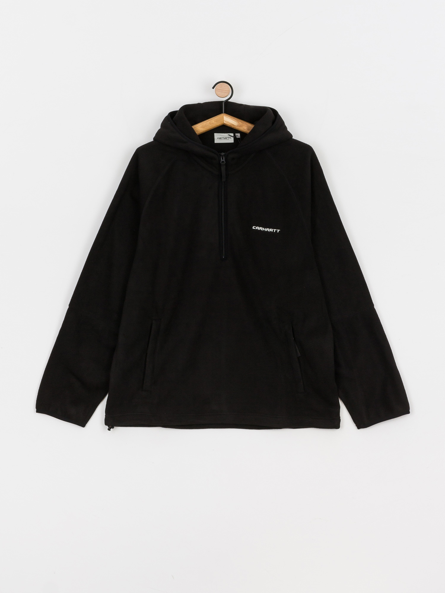Bluza z kapturem Carhartt WIP Beaumont Half Zip HD (black/wax)
