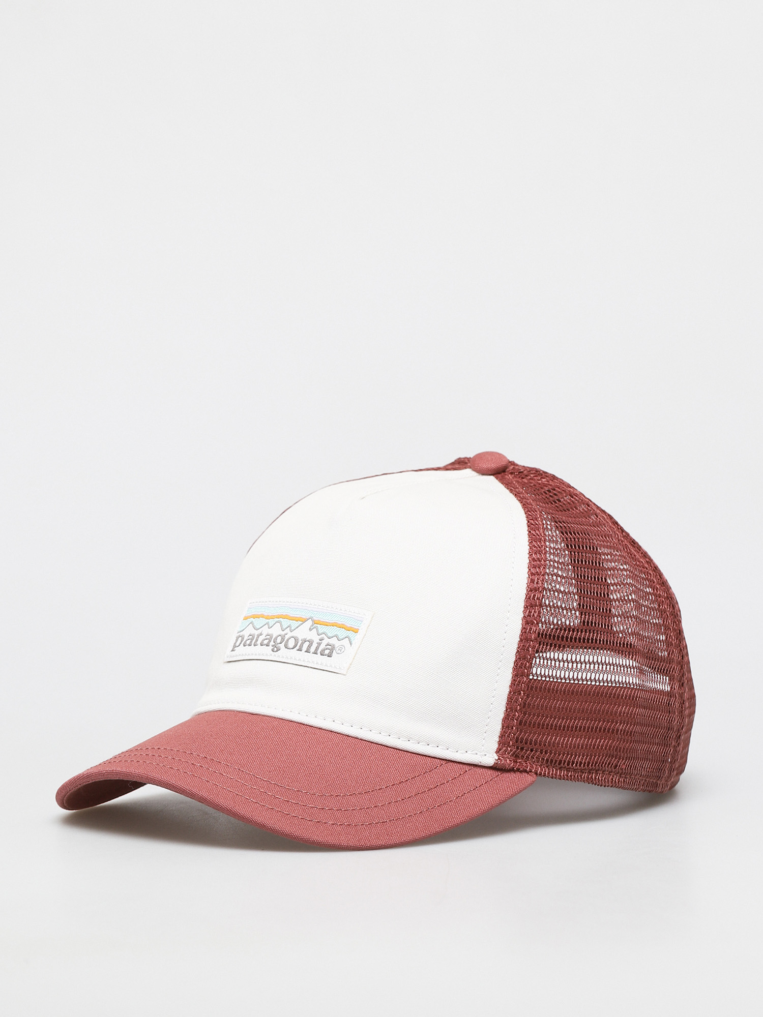 Czapka z daszkiem Patagonia Pastel P 6 Label Layback Trucker Wmn (white w/rosehip)
