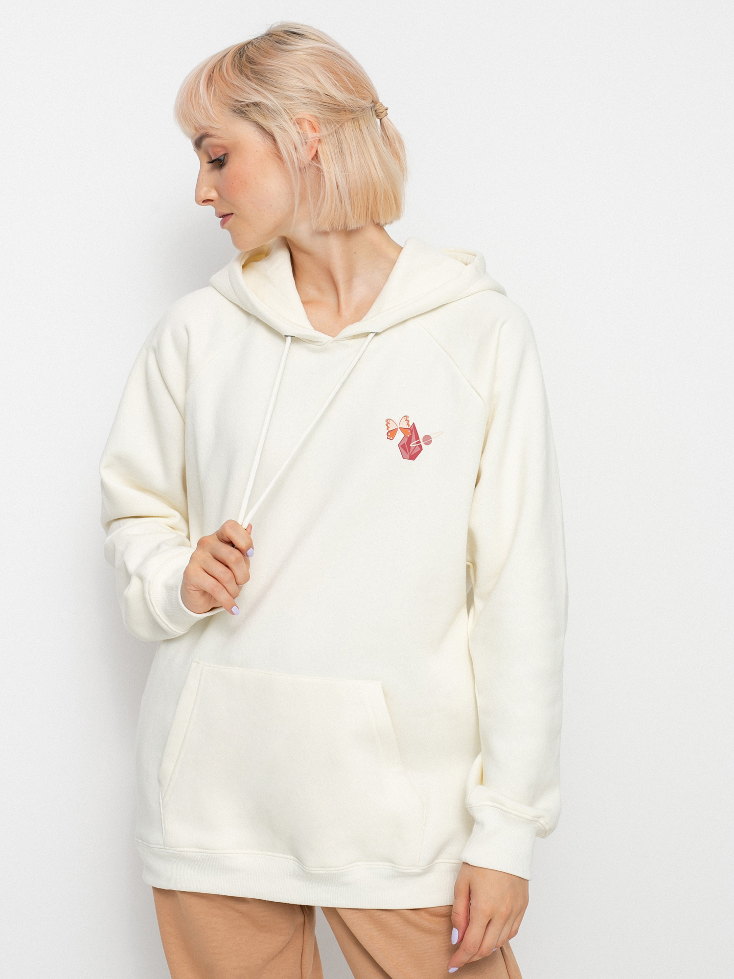 Bluza z kapturem Volcom Truly Stoked Bf HD Wmn (cloud)