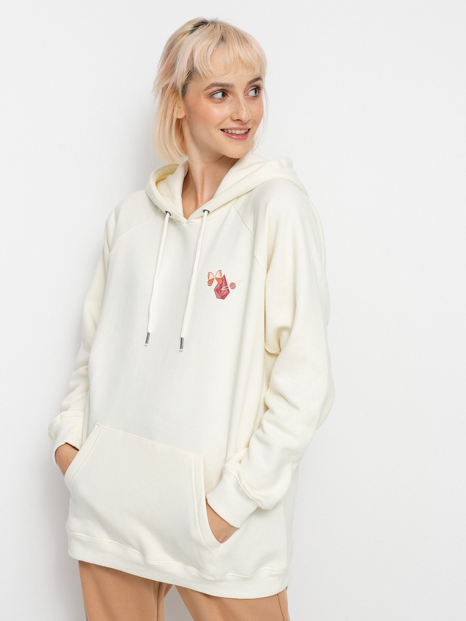 Bluza z kapturem Volcom Truly Stoked Bf HD Wmn (cloud)