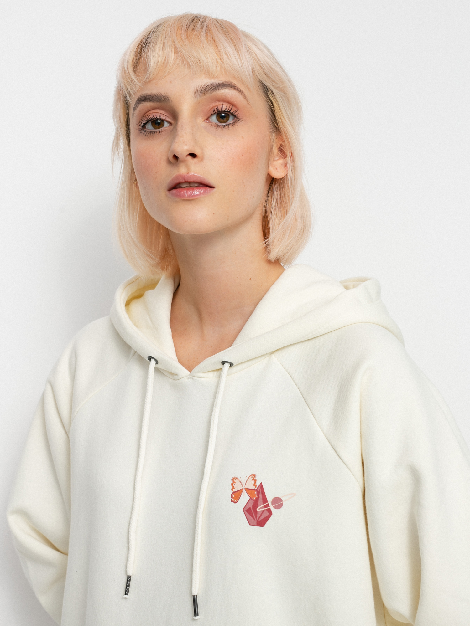 Bluza z kapturem Volcom Truly Stoked Bf HD Wmn (cloud)