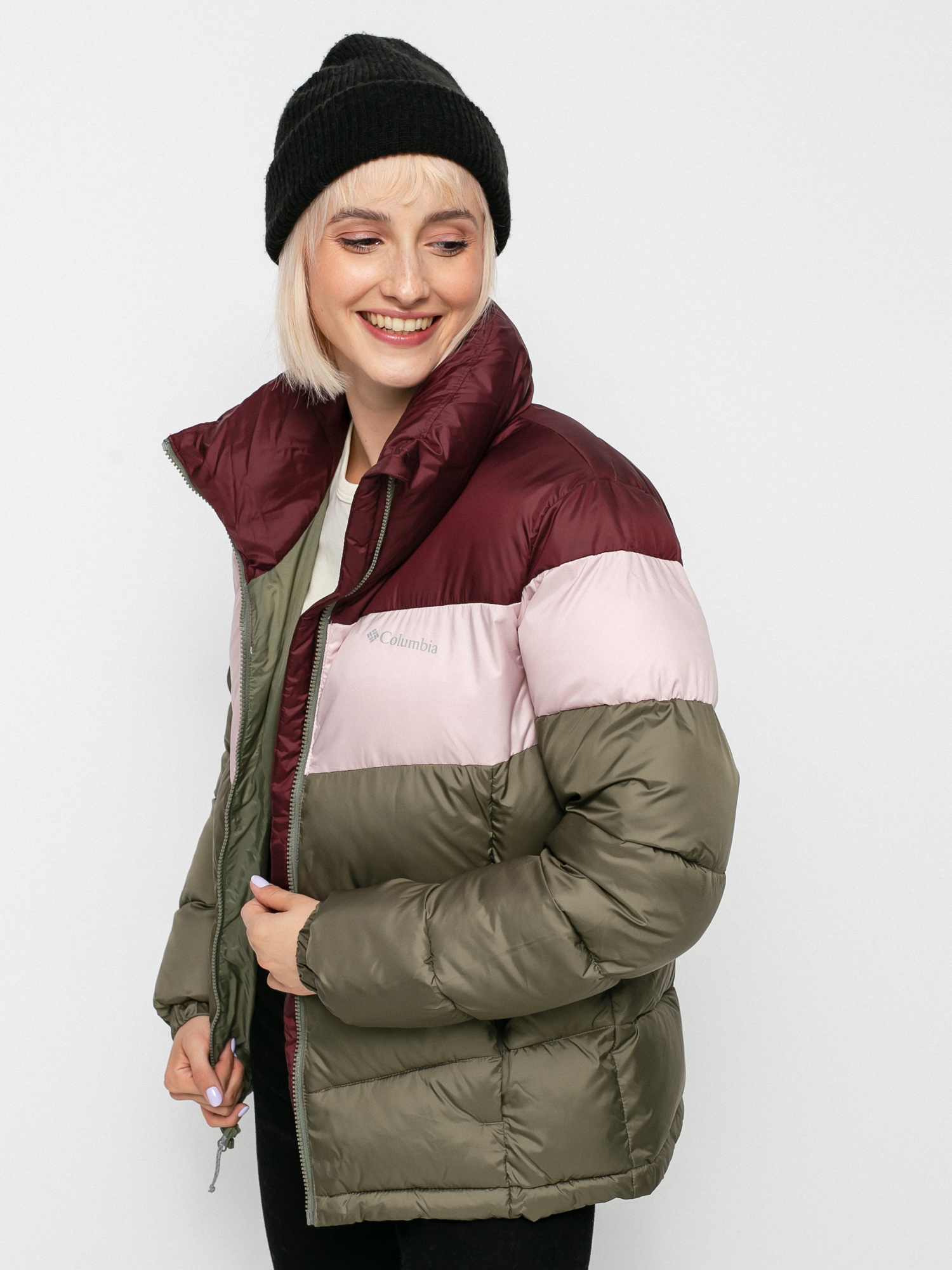 Kurtka Columbia Puffect Wmn (stone green/mineral pink/malbec)