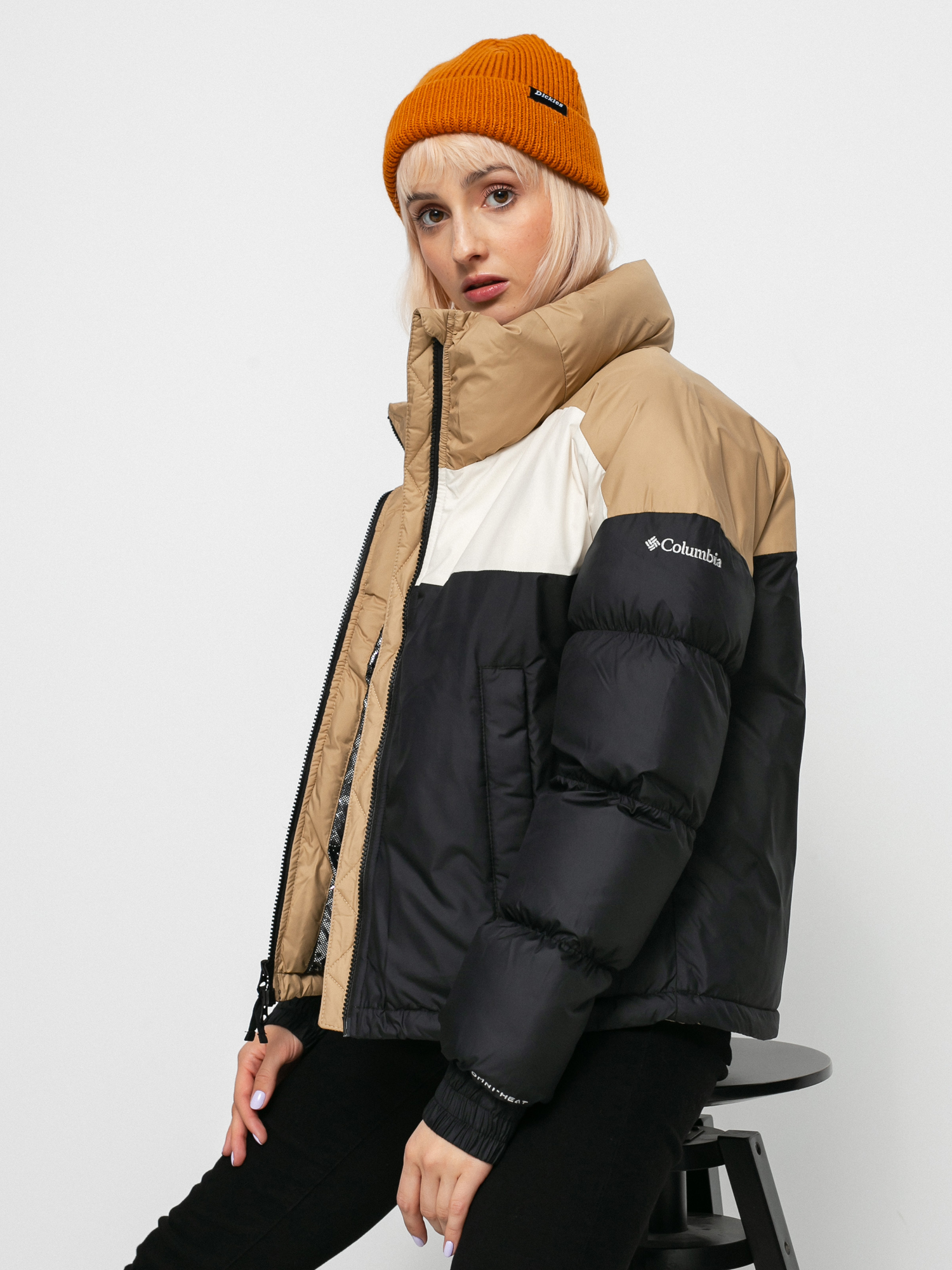 Kurtka Columbia Pike Lake Cropped Wmn (black/chalk/beach)