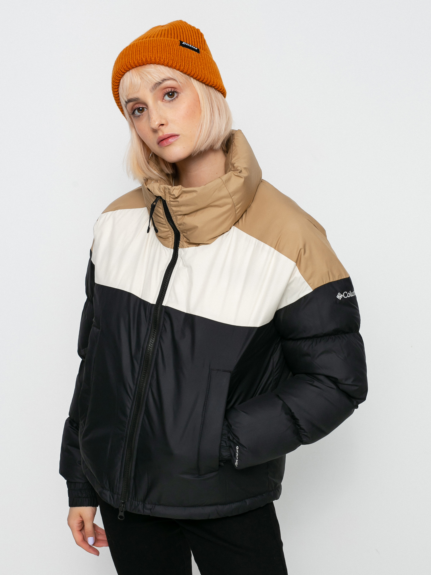 Kurtka Columbia Pike Lake Cropped Wmn (black/chalk/beach)