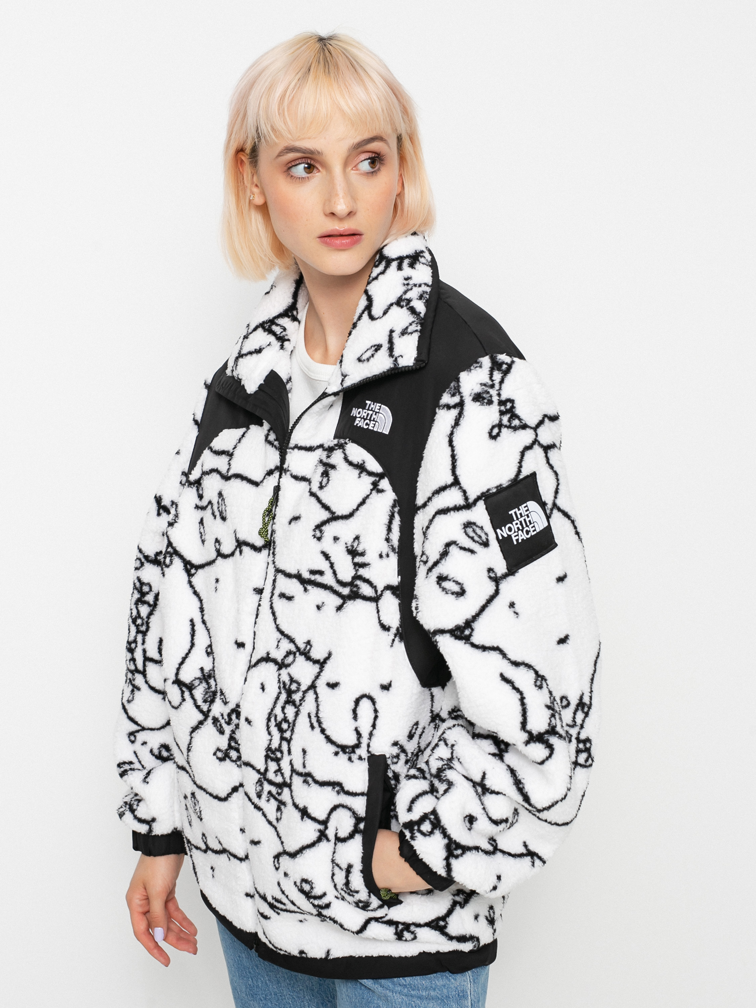 Damski Polar The North Face Black Box Search & Rescue Oversize Fz Sherpa (tnfwshanmarserchanrscprnt)