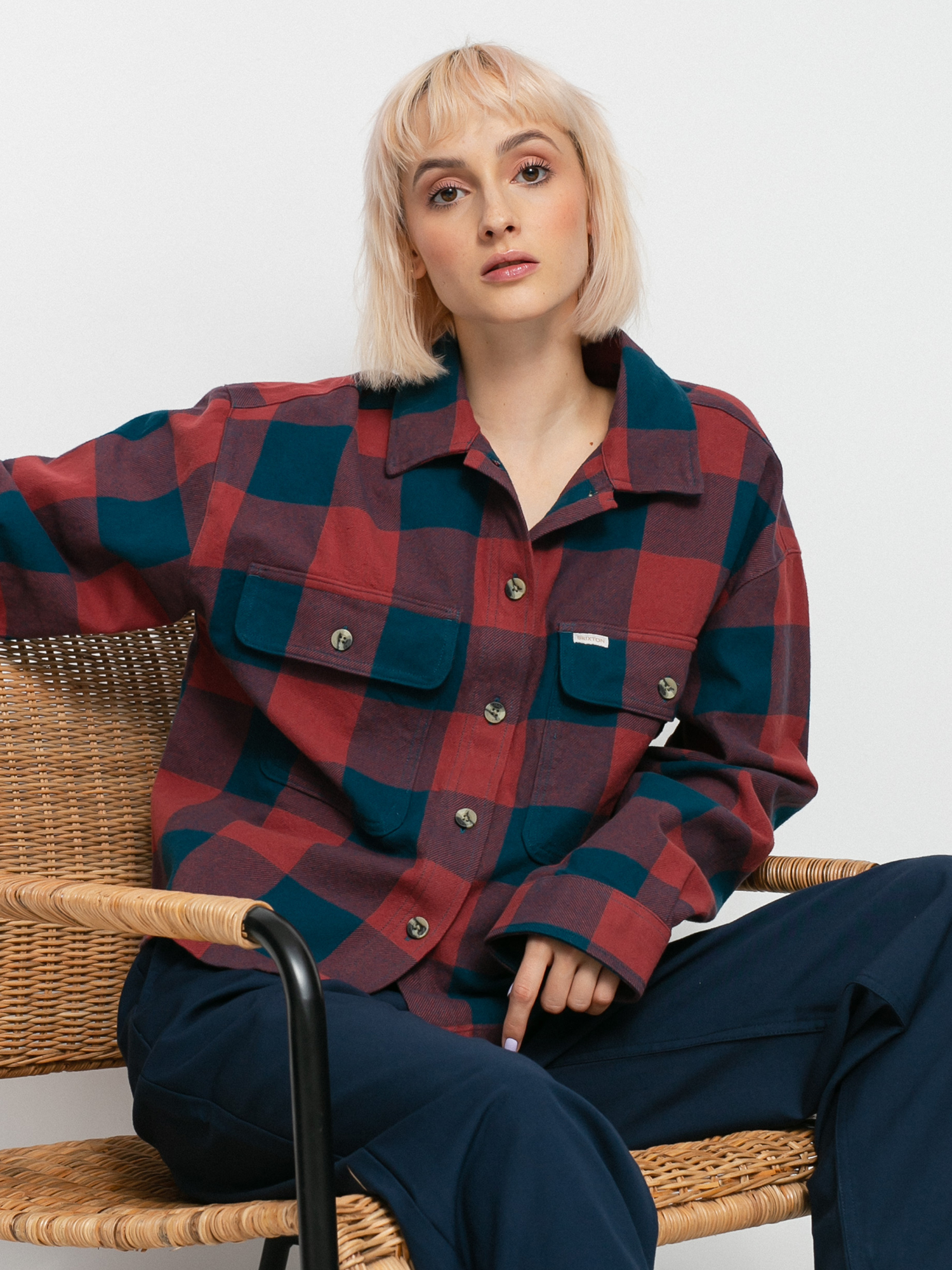 Koszula Brixton Bowery Flannel Ls Wmn (captain blue)