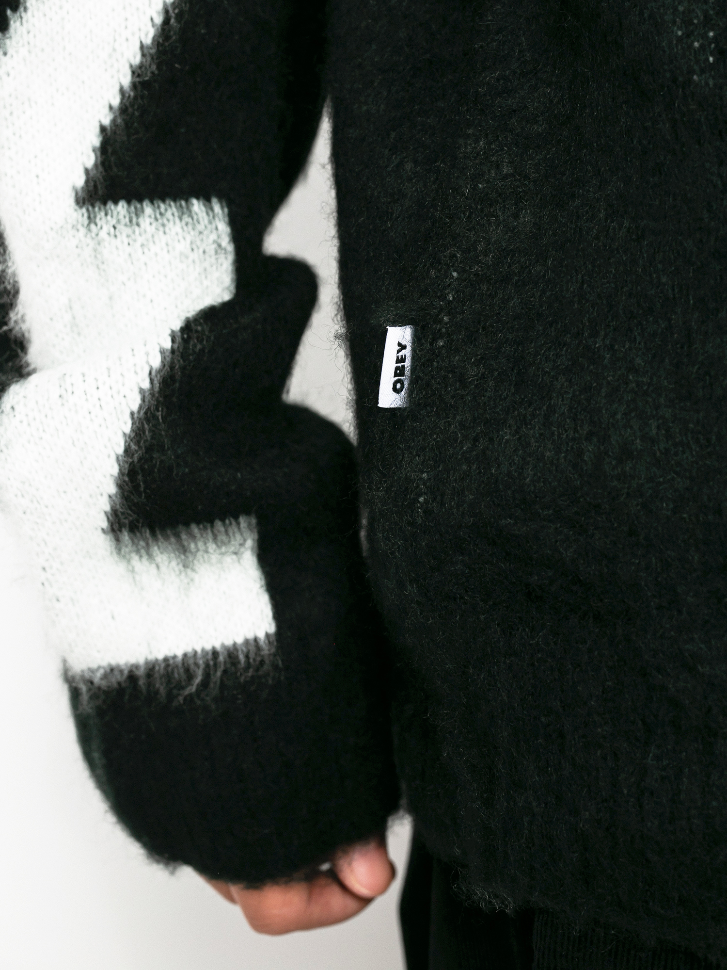 Sweter OBEY Dexter Cardigan (black multi)